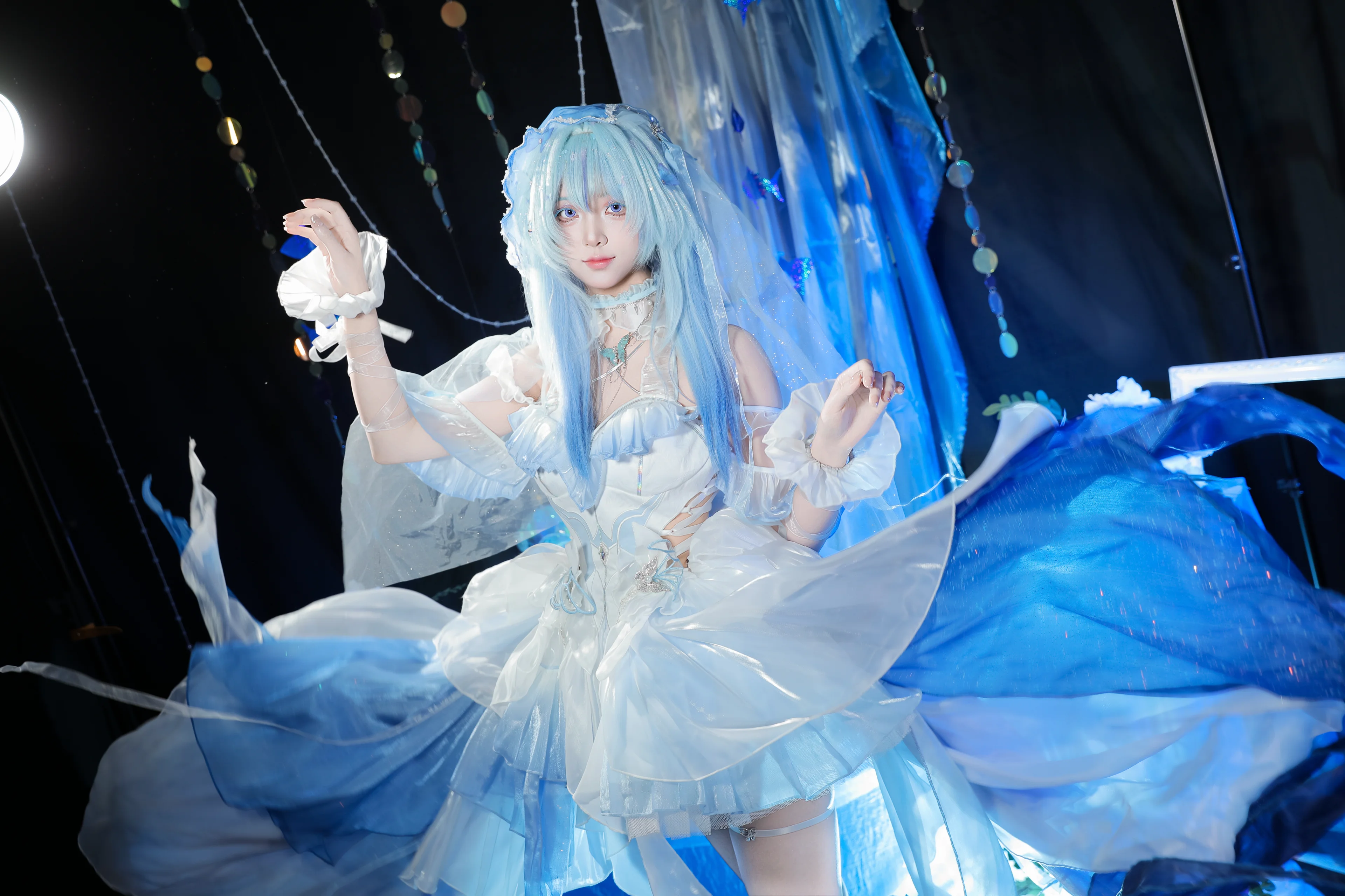 【守岸人cos】鸣潮里的月潮星纱，这次尝试了蓝白海洋风 - 第 6 张