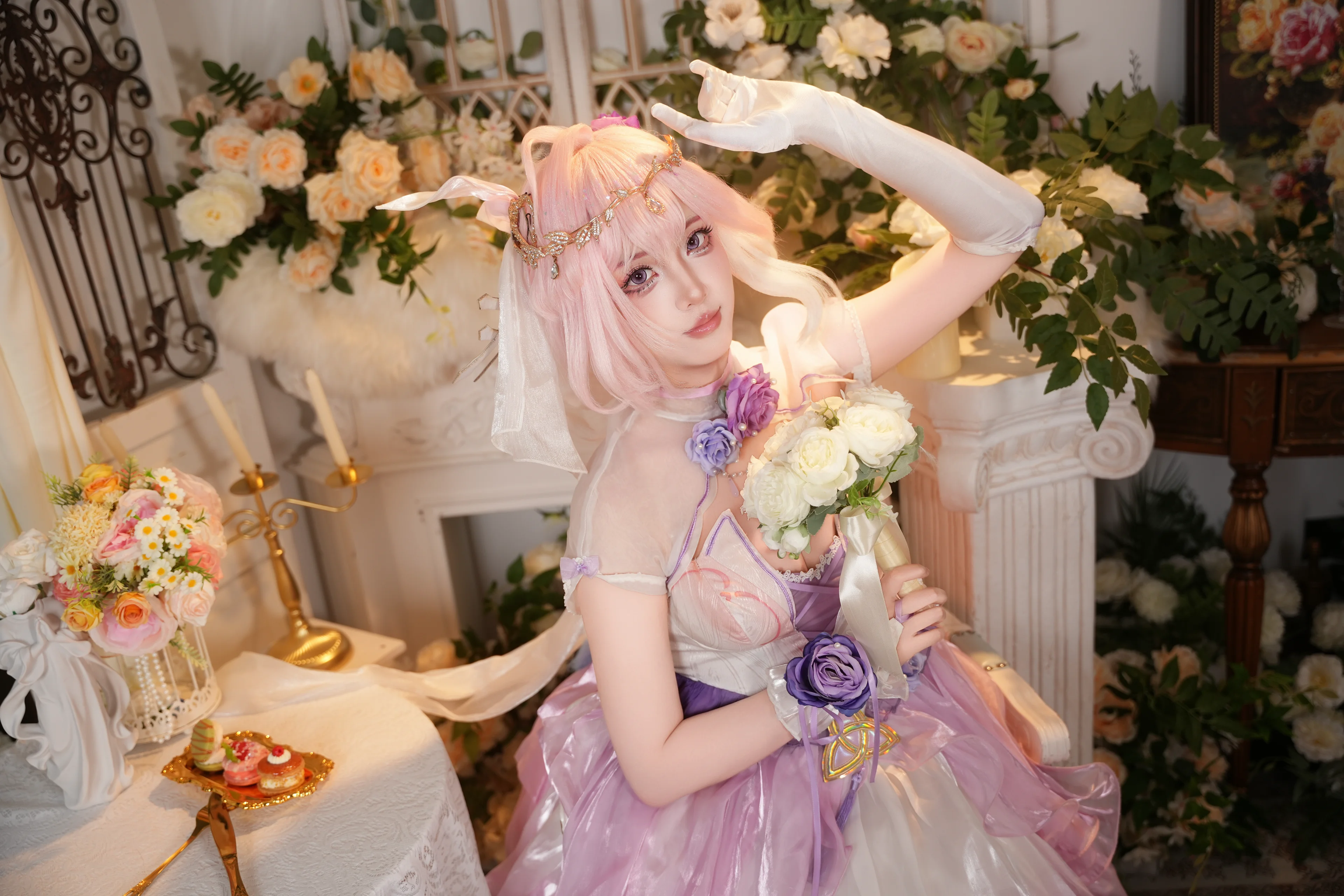 【爱莉希雅cos】流光之诗里的浪漫茶会 - 第3张