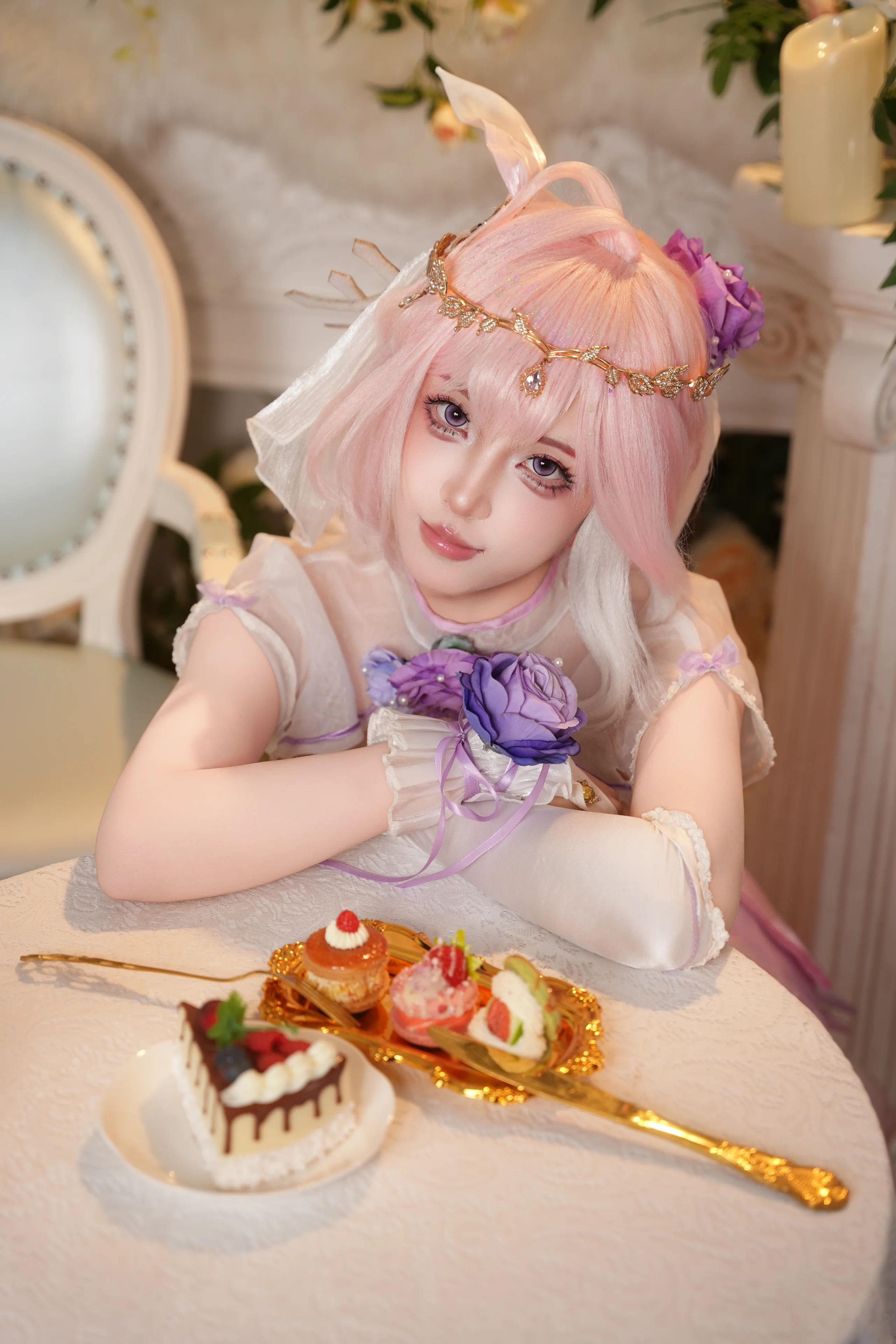 【爱莉希雅cos】流光之诗里的浪漫茶会 - 第4张