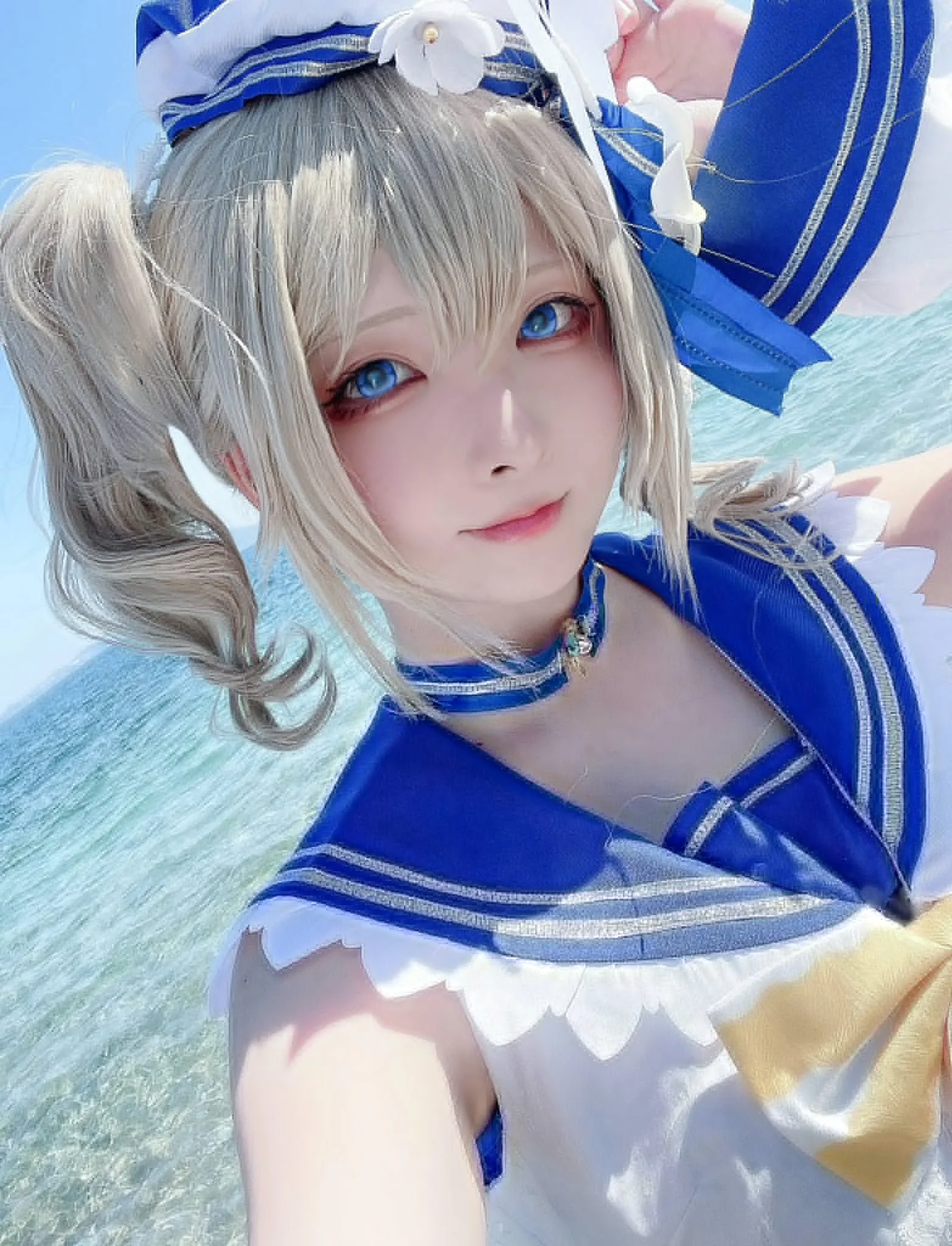 【芭芭拉cos】原神偶像的夏日海边治愈之旅 - 第 1 张