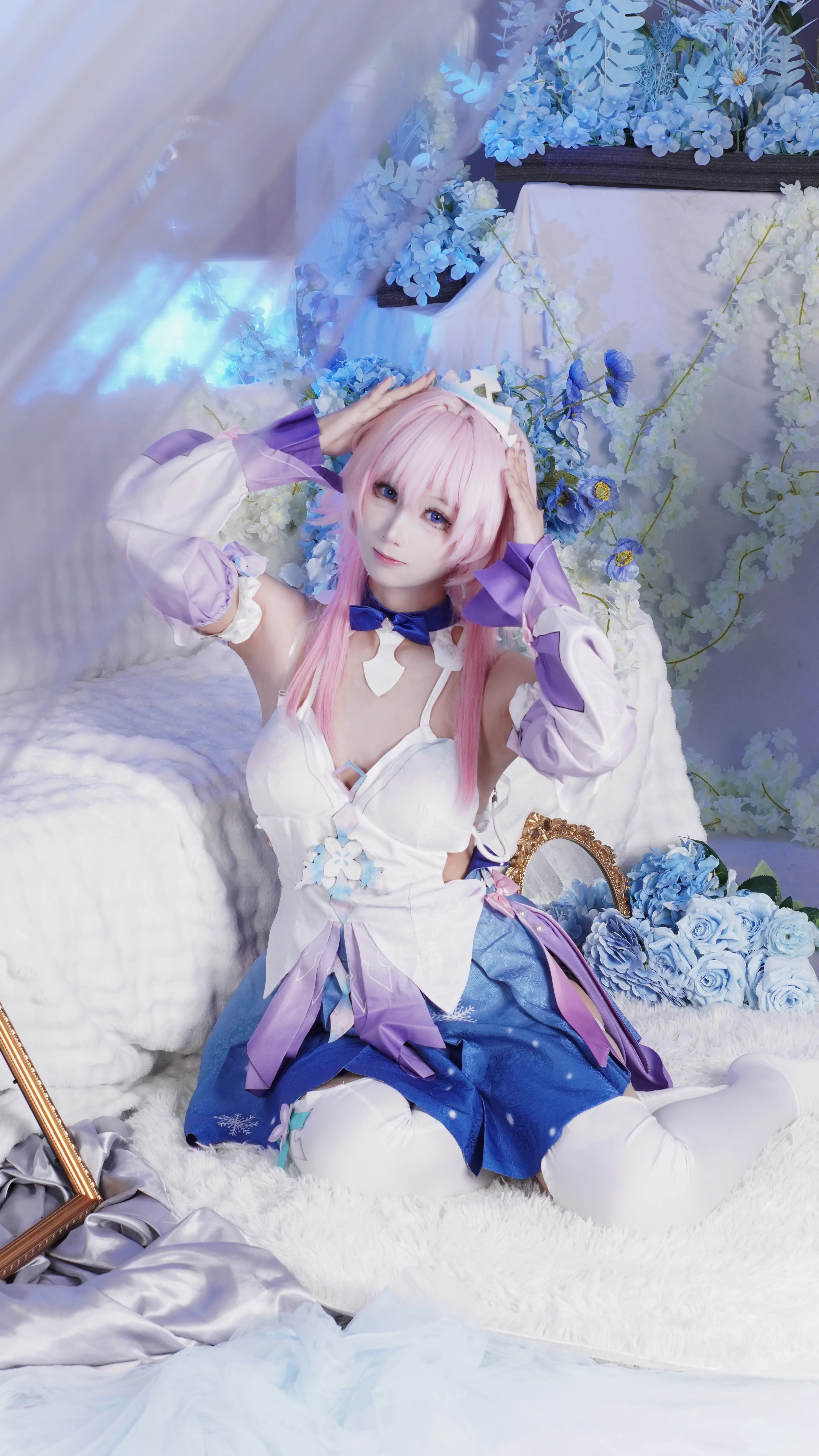 【三月なのか コスプレ】崩壊：スターレイルに登場する六相氷の少女