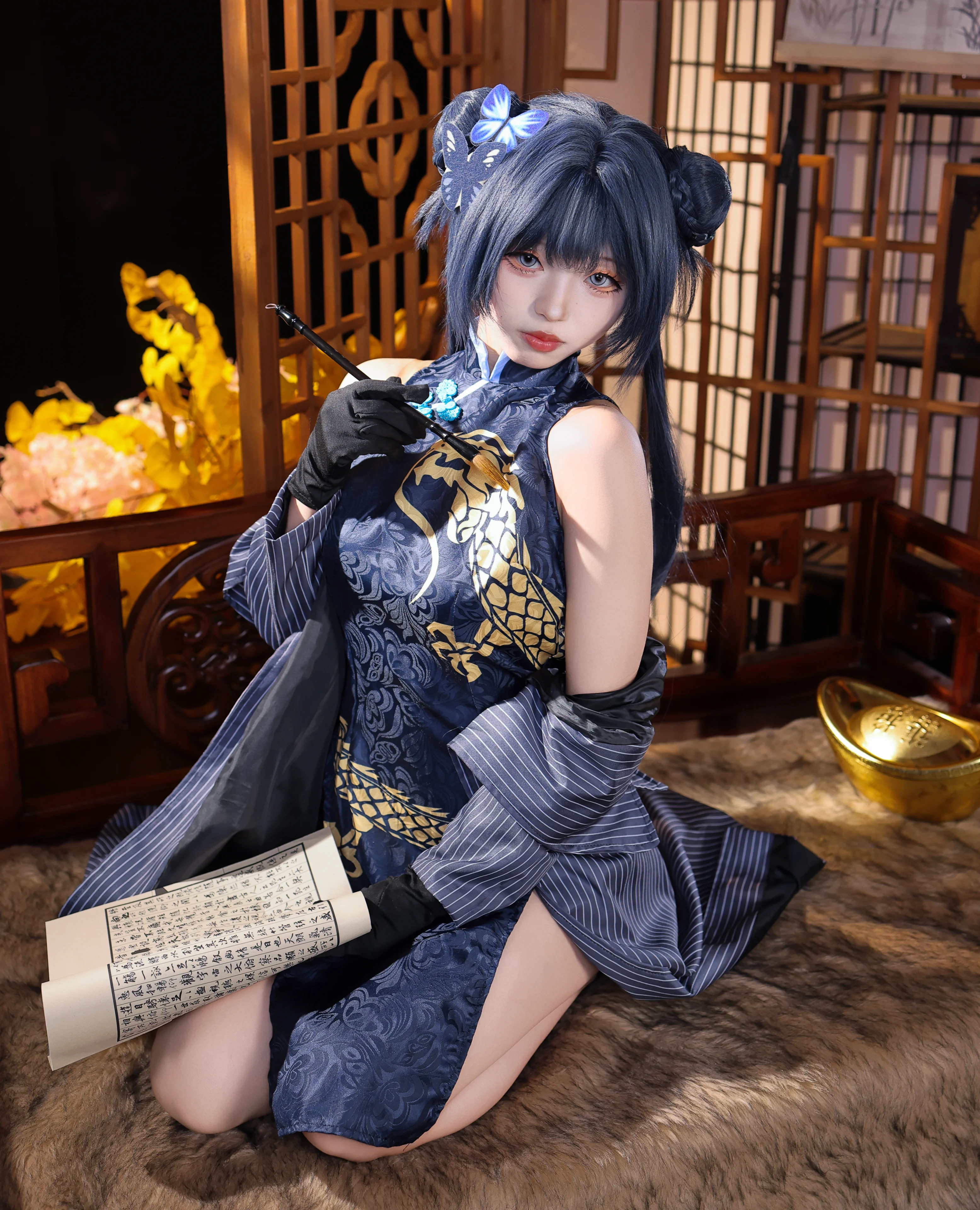 【龙华妃咲cos】书卷与折扇，门主的威严不容亵渎 - 第 2 张