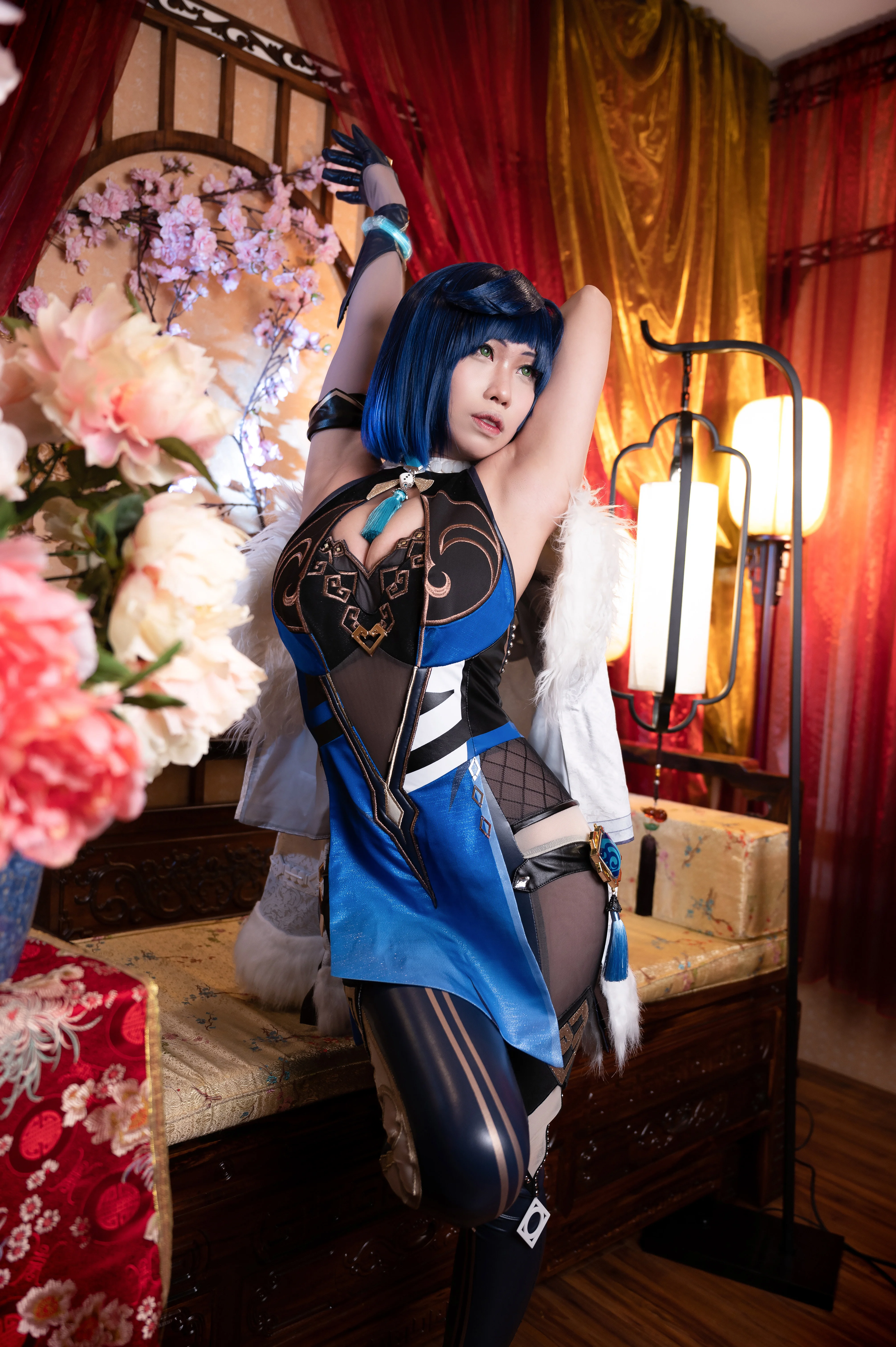 【夜兰cos】原神里的夜天后，丝线交织
