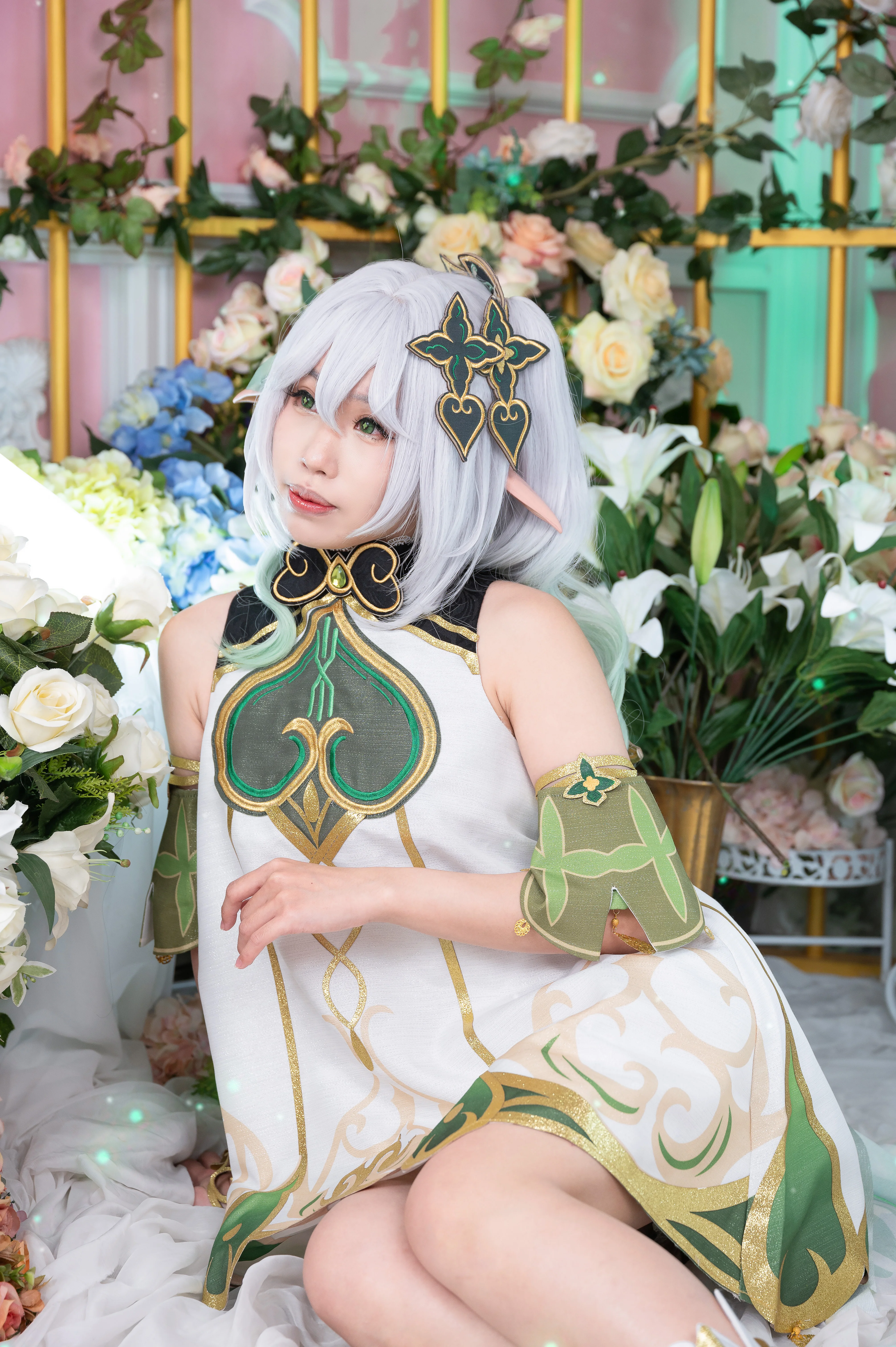 【納西妲cos】花海里的綠意精靈，棚拍也能感受自然氣息 - 第 10 張