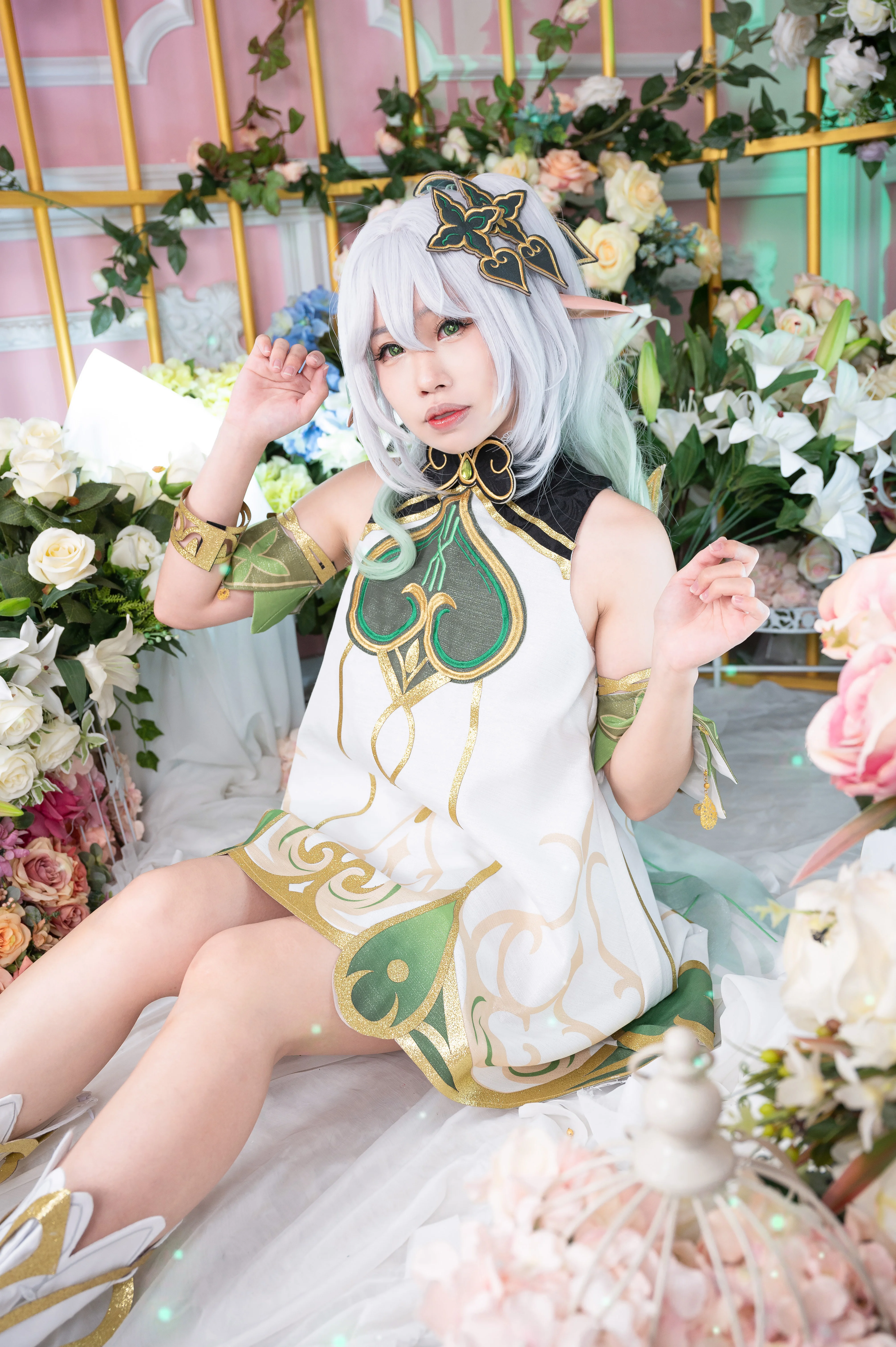 【納西妲cos】花海里的綠意精靈，棚拍也能感受自然氣息 - 第 12 張
