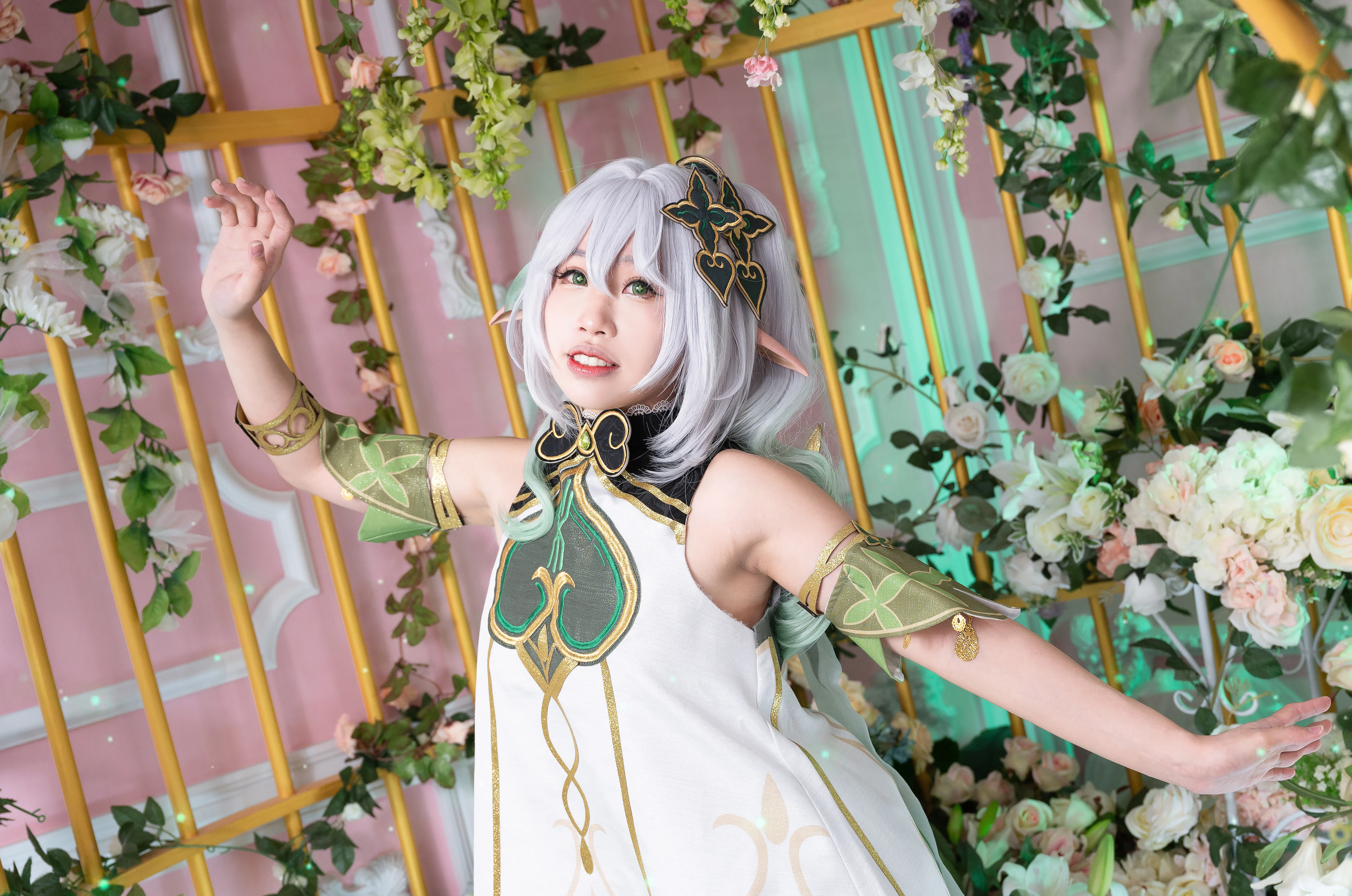 【納西妲cos】花海里的綠意精靈，棚拍也能感受自然氣息 - 第 2 張
