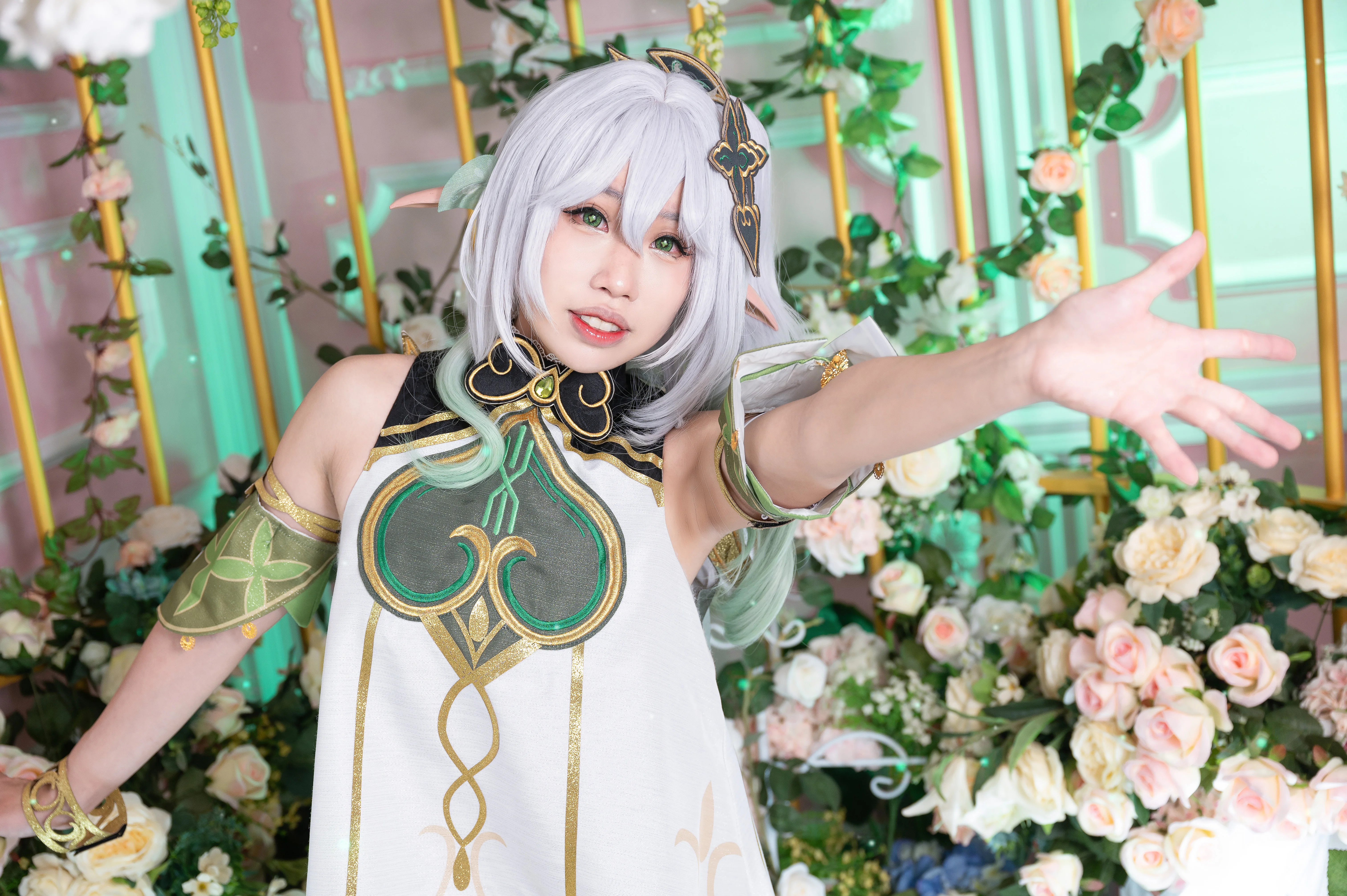 【納西妲cos】花海里的綠意精靈，棚拍也能感受自然氣息 - 第 6 張