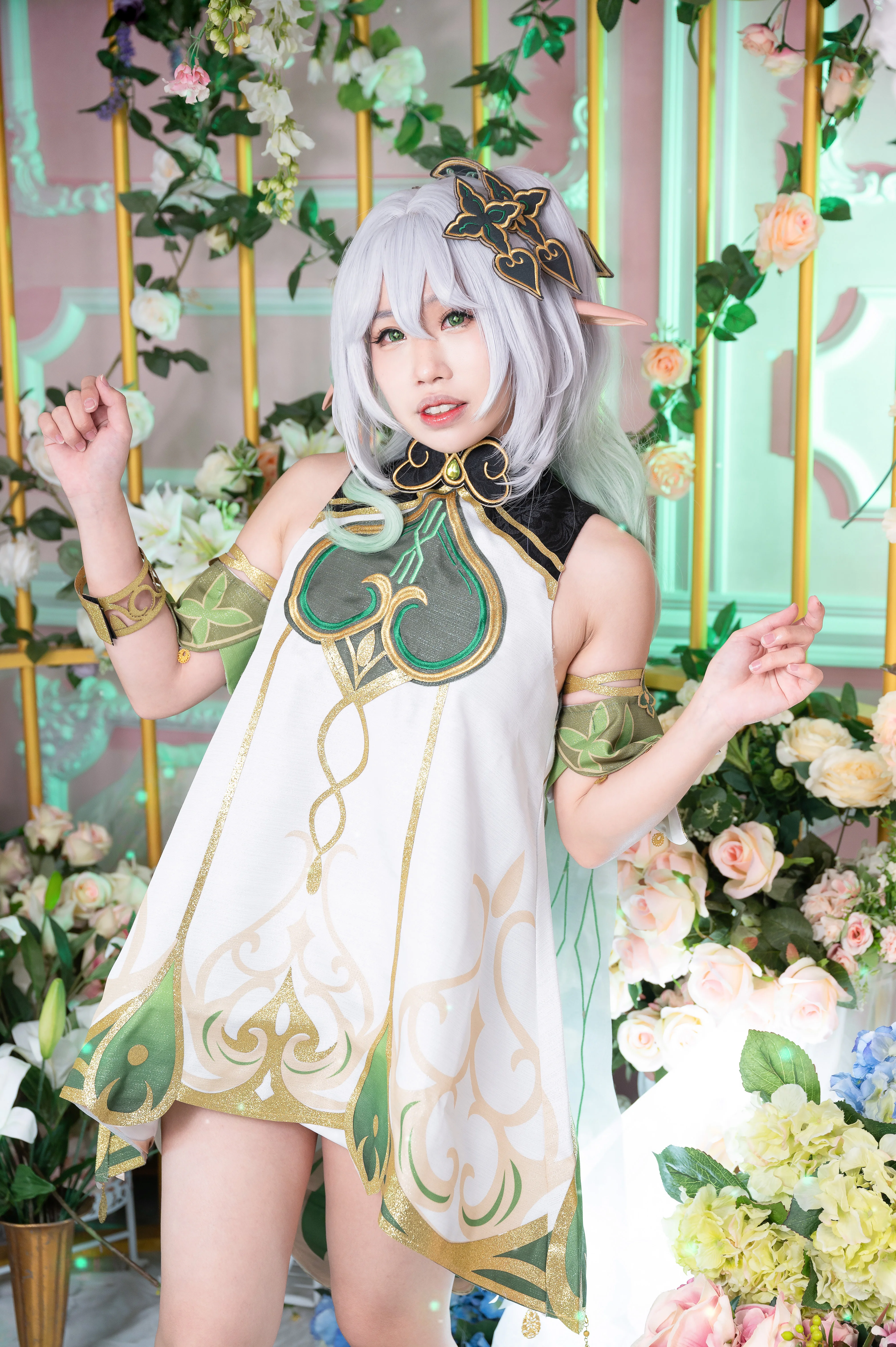 【納西妲cos】花海里的綠意精靈，棚拍也能感受自然氣息 - 第 7 張