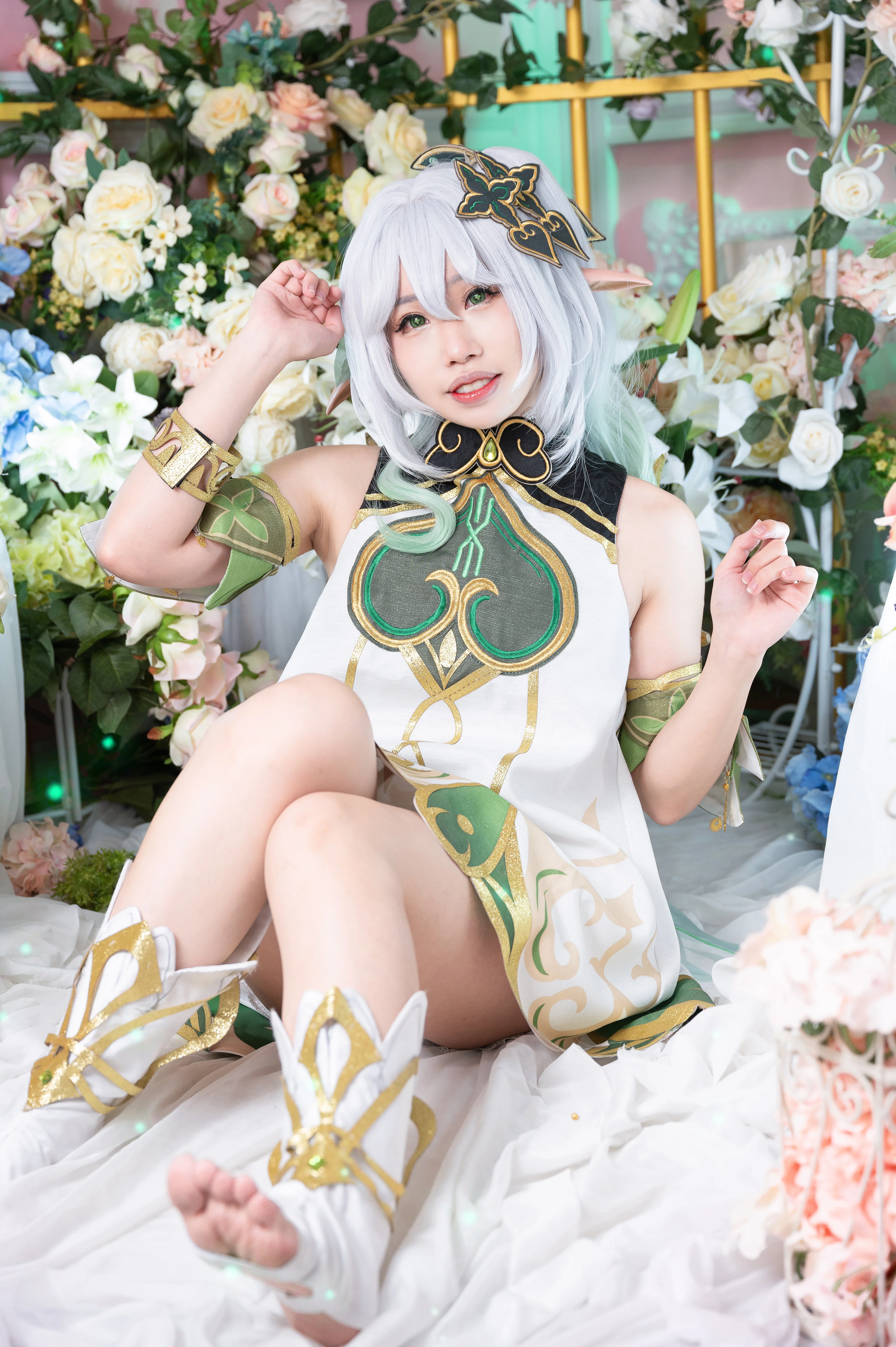 【納西妲cos】花海里的綠意精靈，棚拍也能感受自然氣息 - 第 9 張