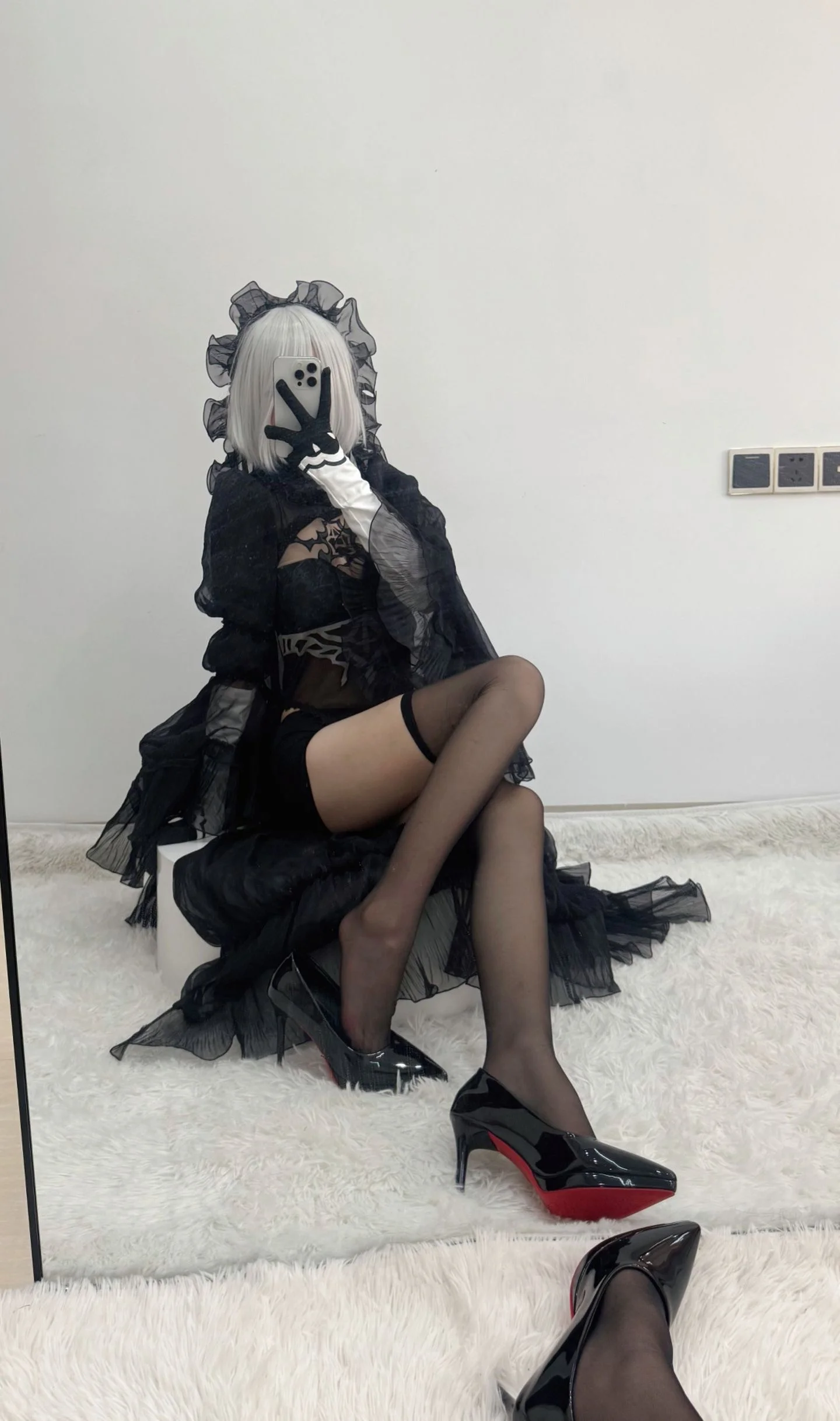 【2b花嫁cos】暗夜中的哥特华章，重塑尼尔机械纪元的优雅 - 第2张
