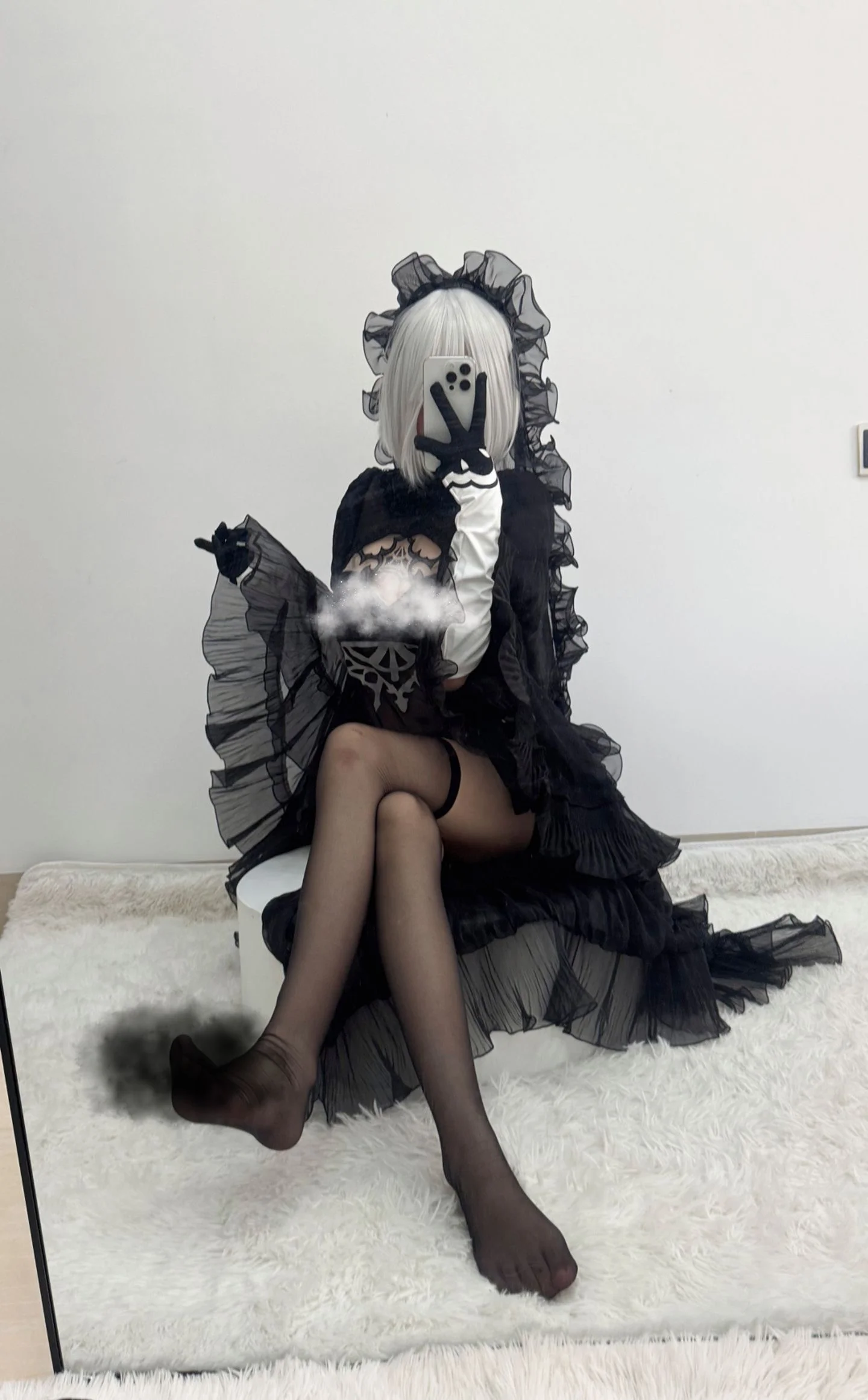 【2b花嫁cos】暗夜中的哥特华章，重塑尼尔机械纪元的优雅 - 第3张