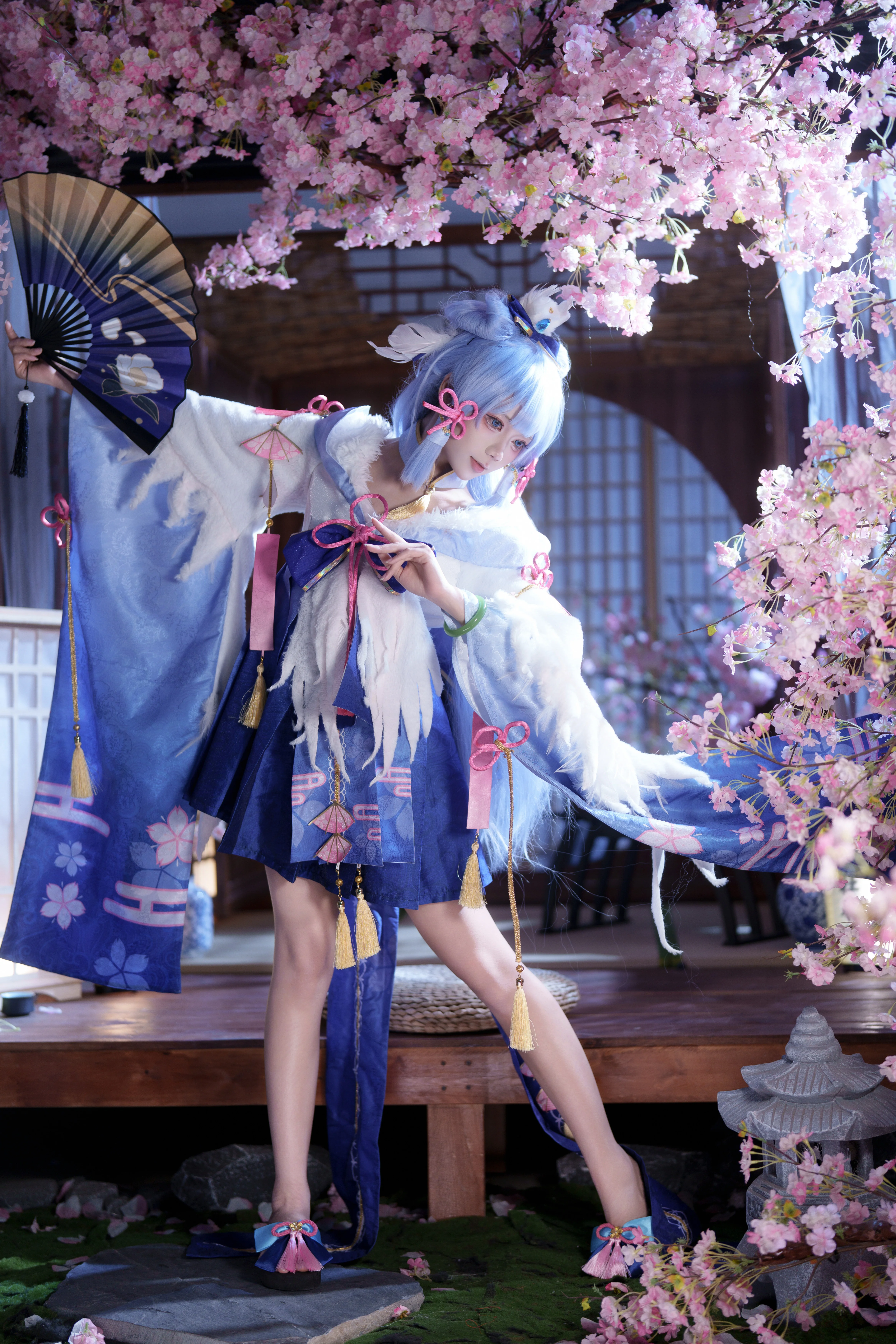 【神里绫华cos】原神里的白鹭樱华月下之舞