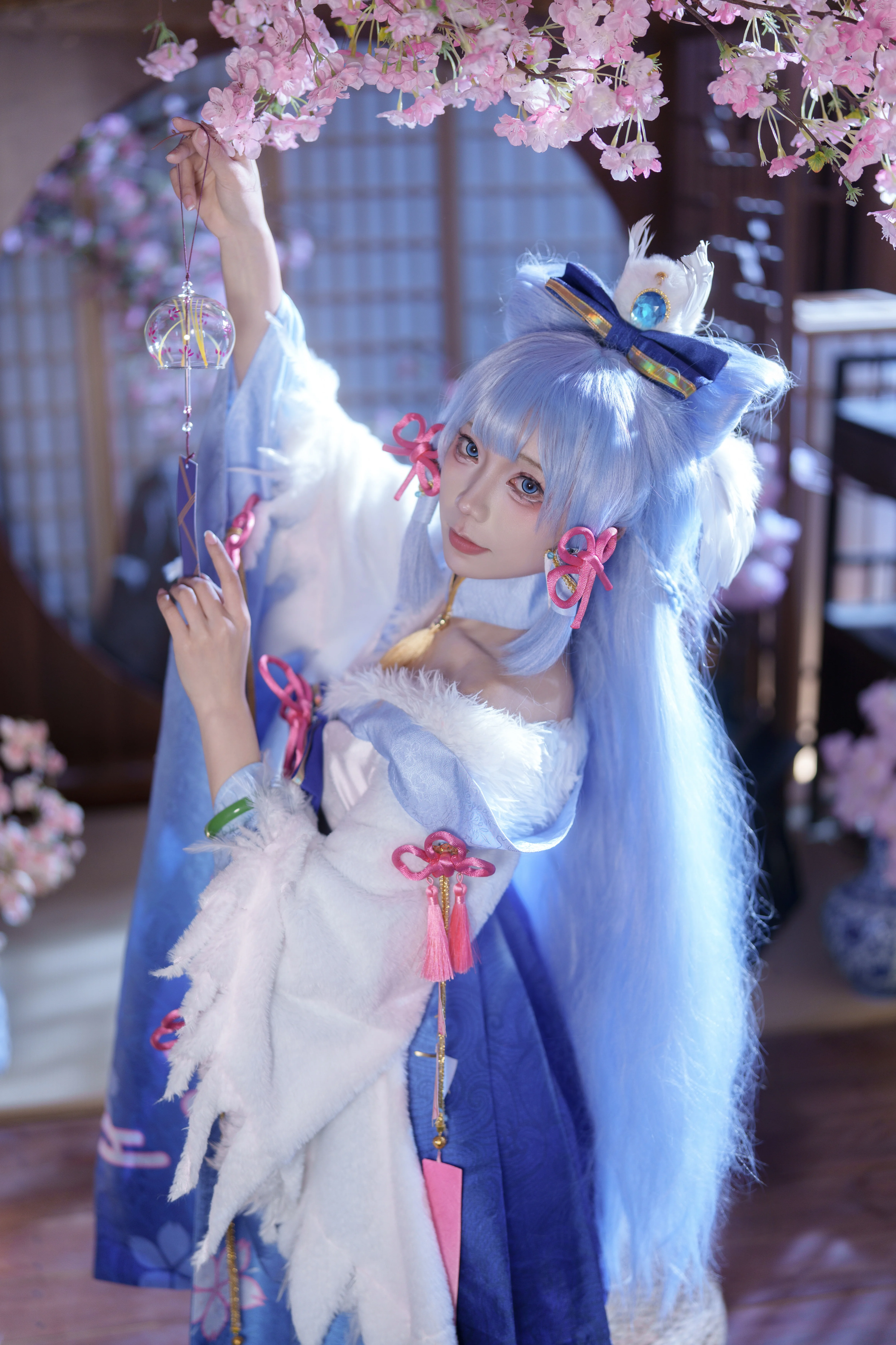 【神里绫华cos】原神里的白鹭樱华月下之舞 - 第 4 张