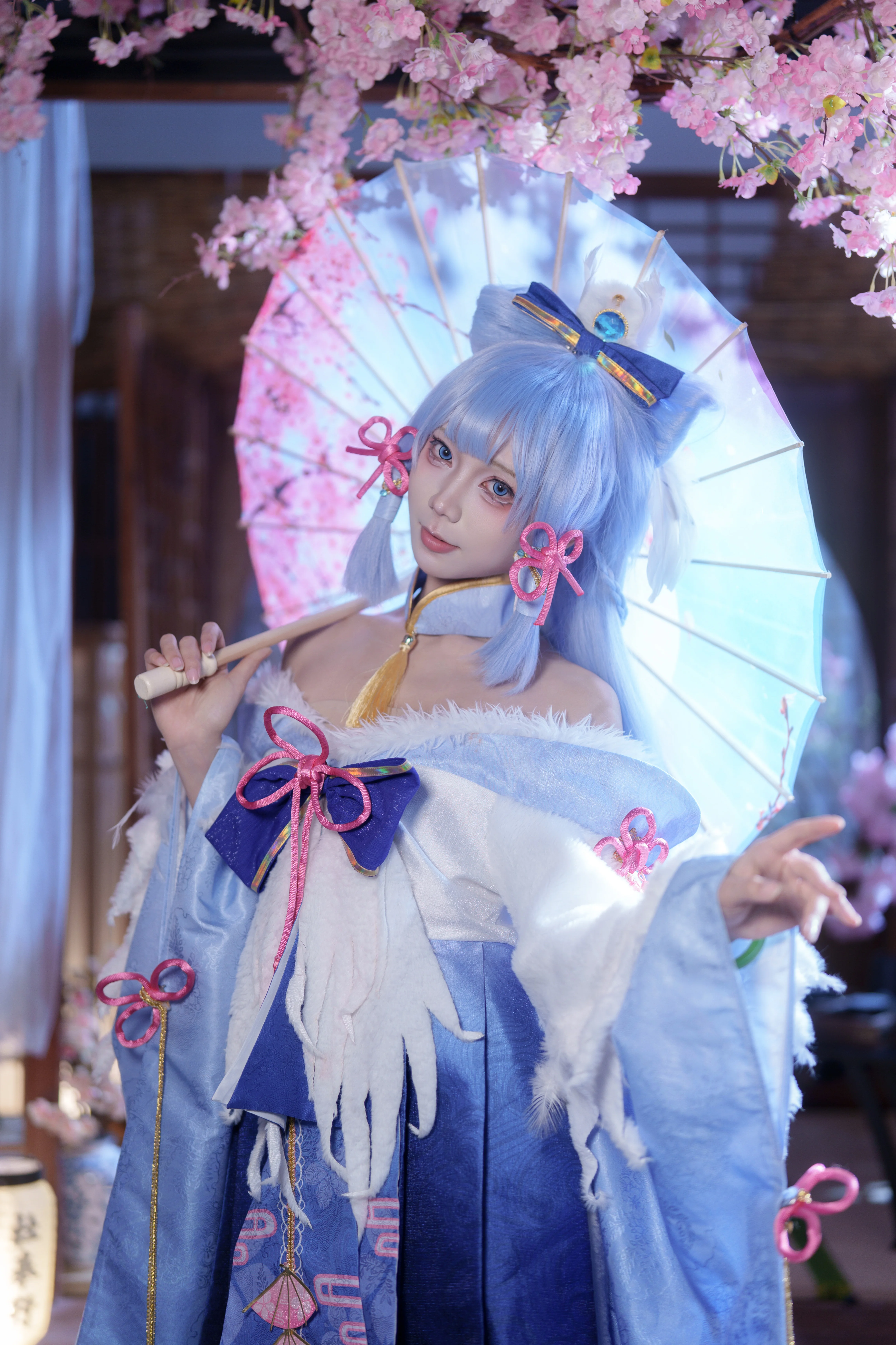 【神里绫华cos】原神里的白鹭樱华月下之舞 - 第 5 张