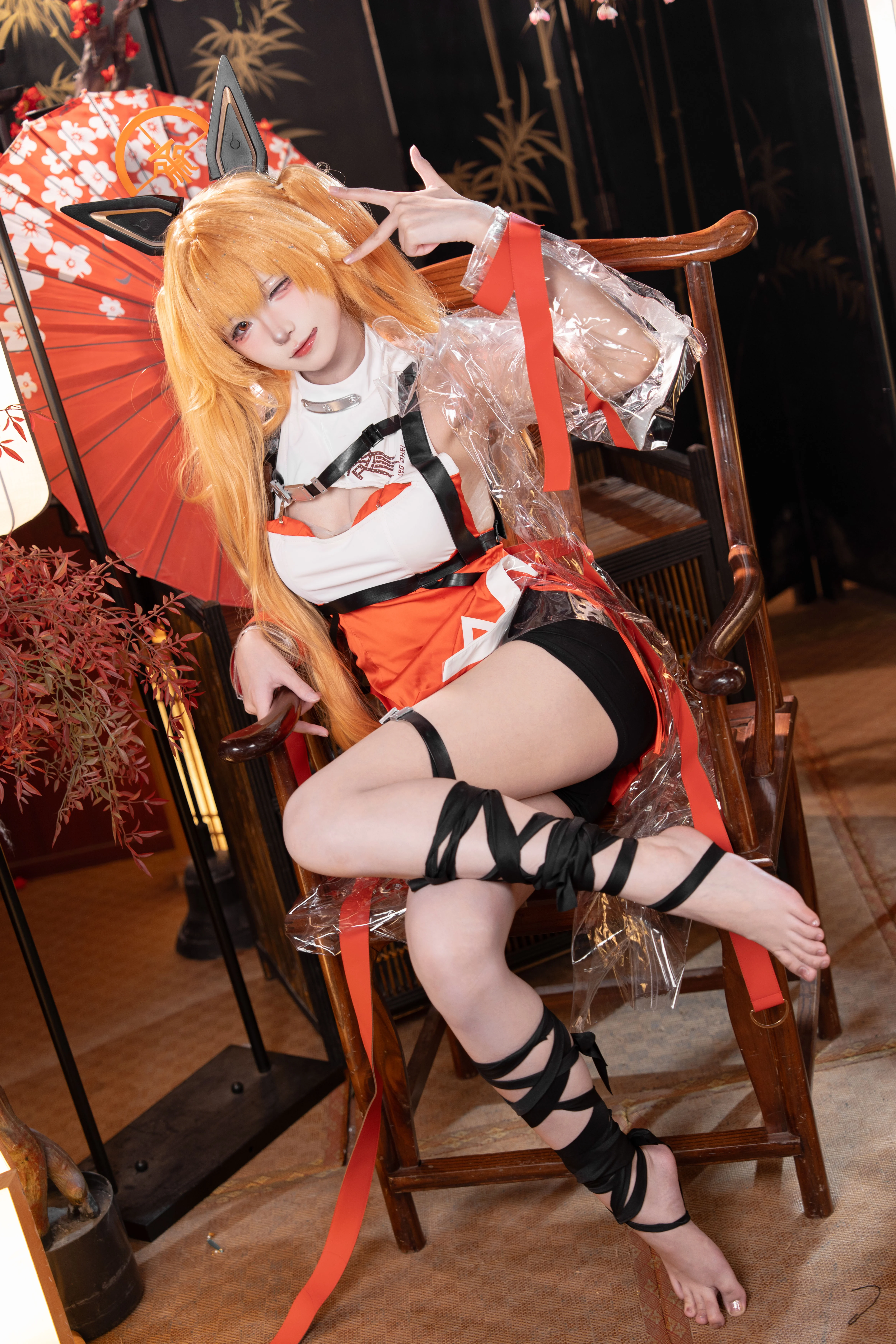 【婴宁 コスプレ】勝利の女神に舞い降りた小狐仙、雨のスタジオ撮影が魅せる空気感 - 3 枚目