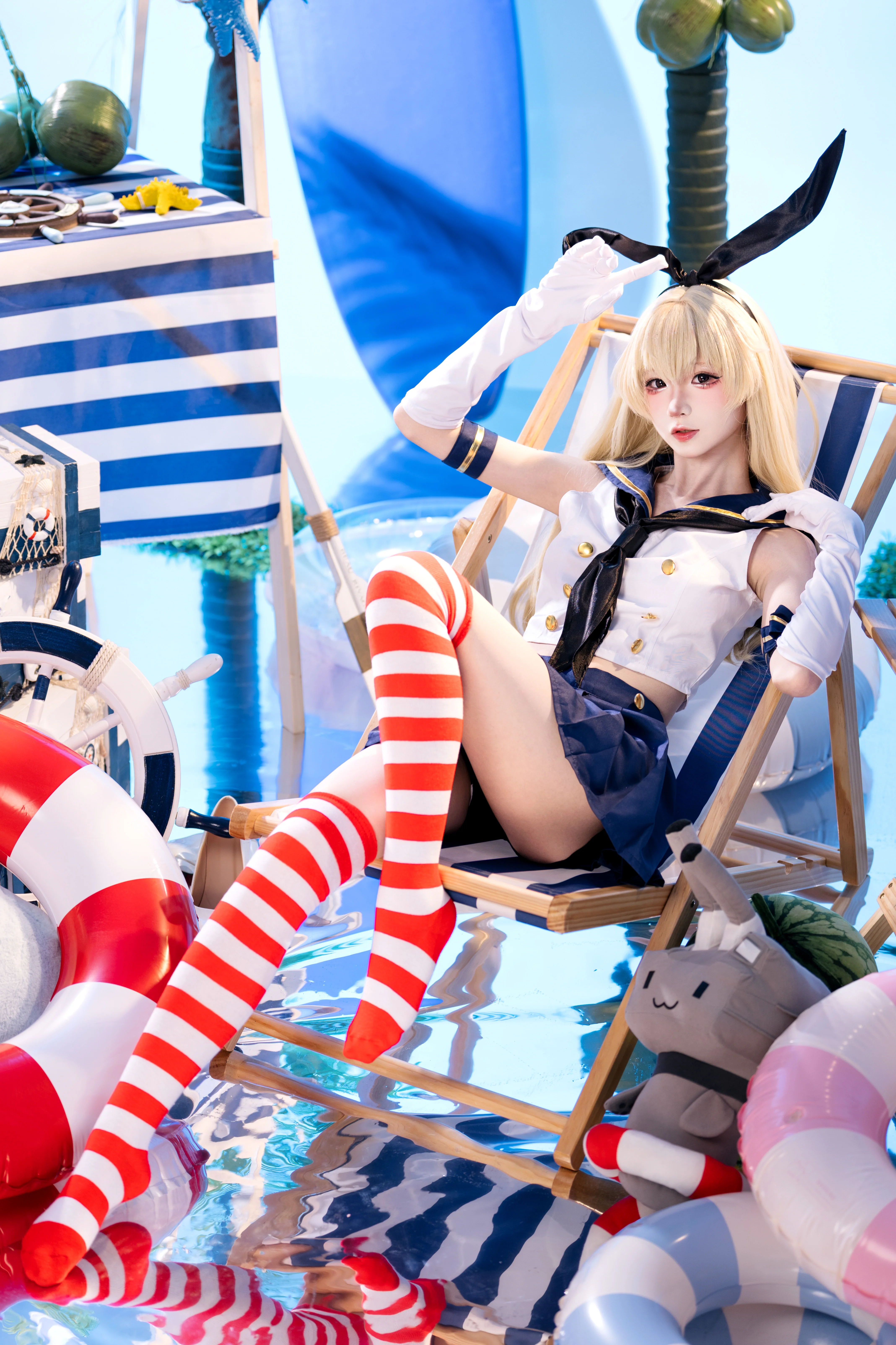 【岛风cos】《舰队收藏》海滩上的灵动航母 - 第 2 张