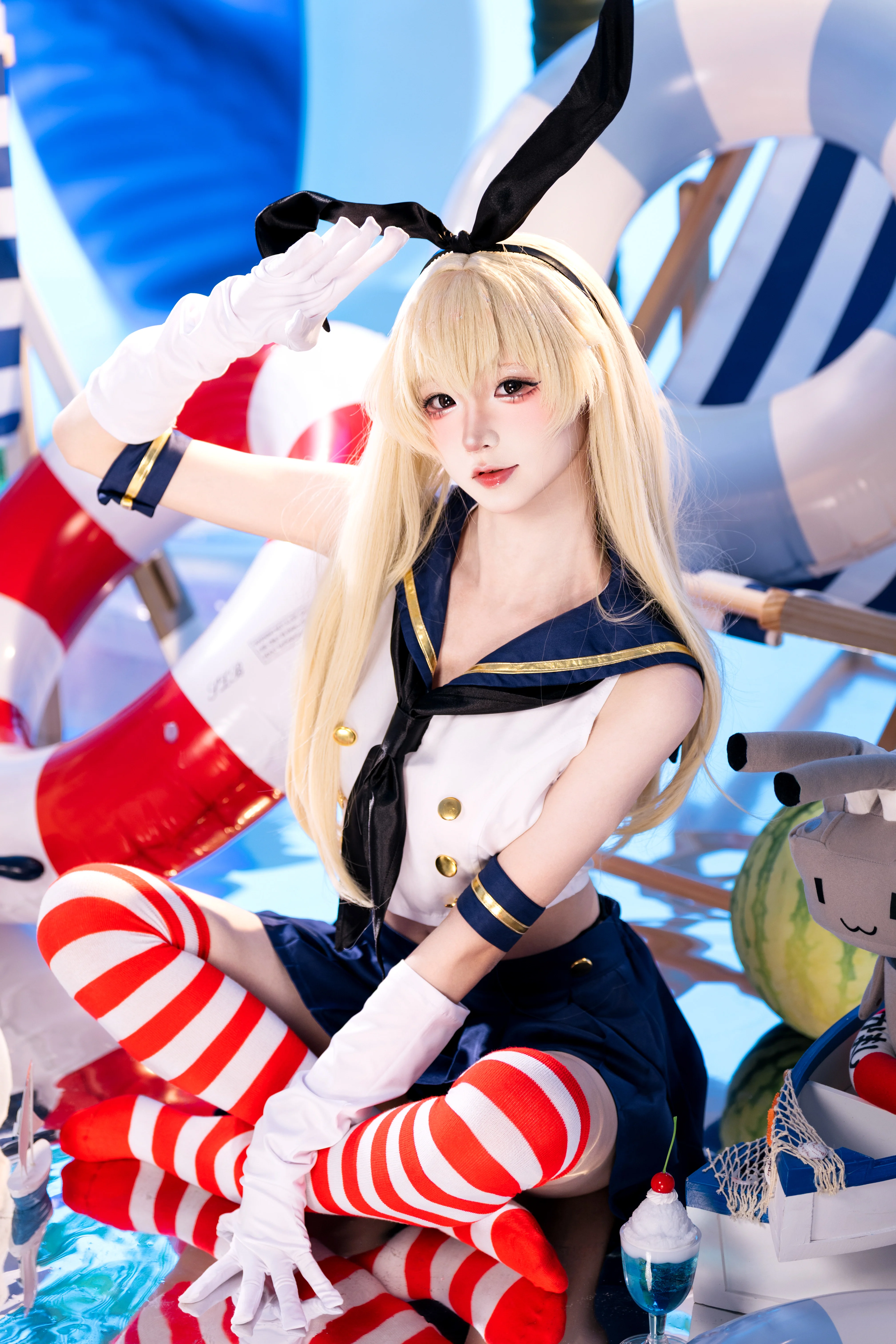 【岛风cos】《舰队收藏》海滩上的灵动航母 - 第 6 张