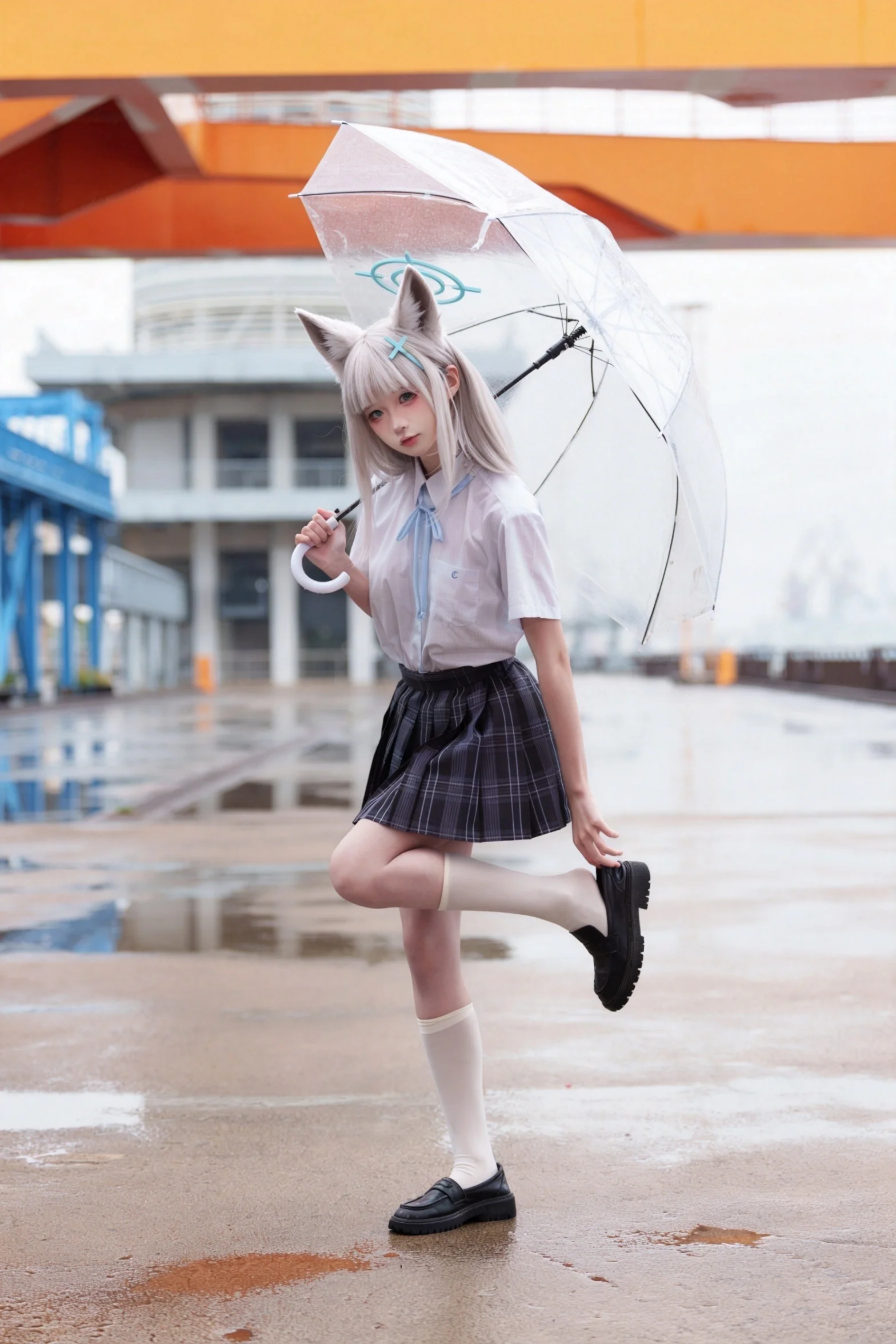 【砂狼白子cos】雨幕、港口与远处的巨舰 - 第 1 张