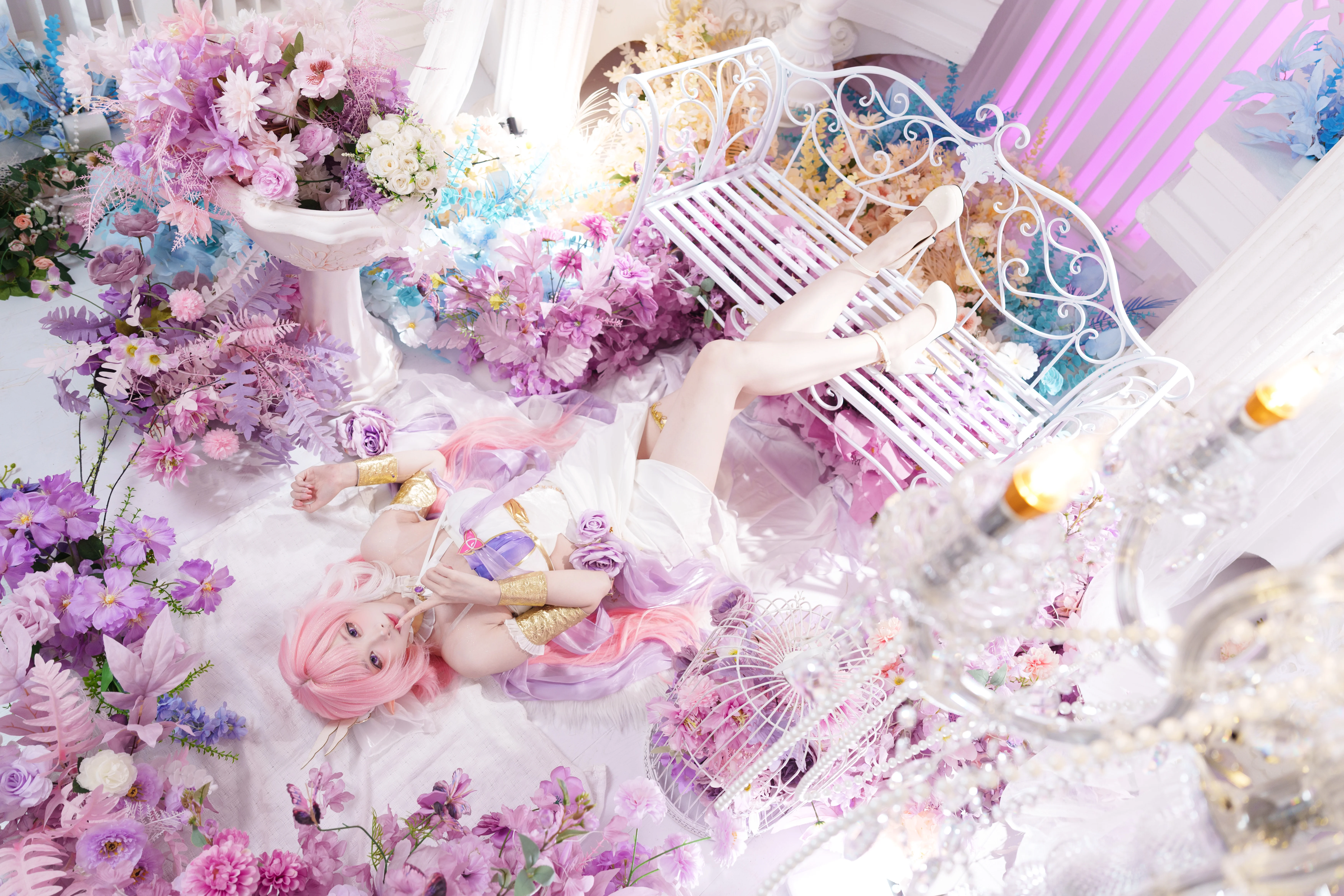 【爱莉希雅cos】愿你留下的足迹，在花海中如百花绽放