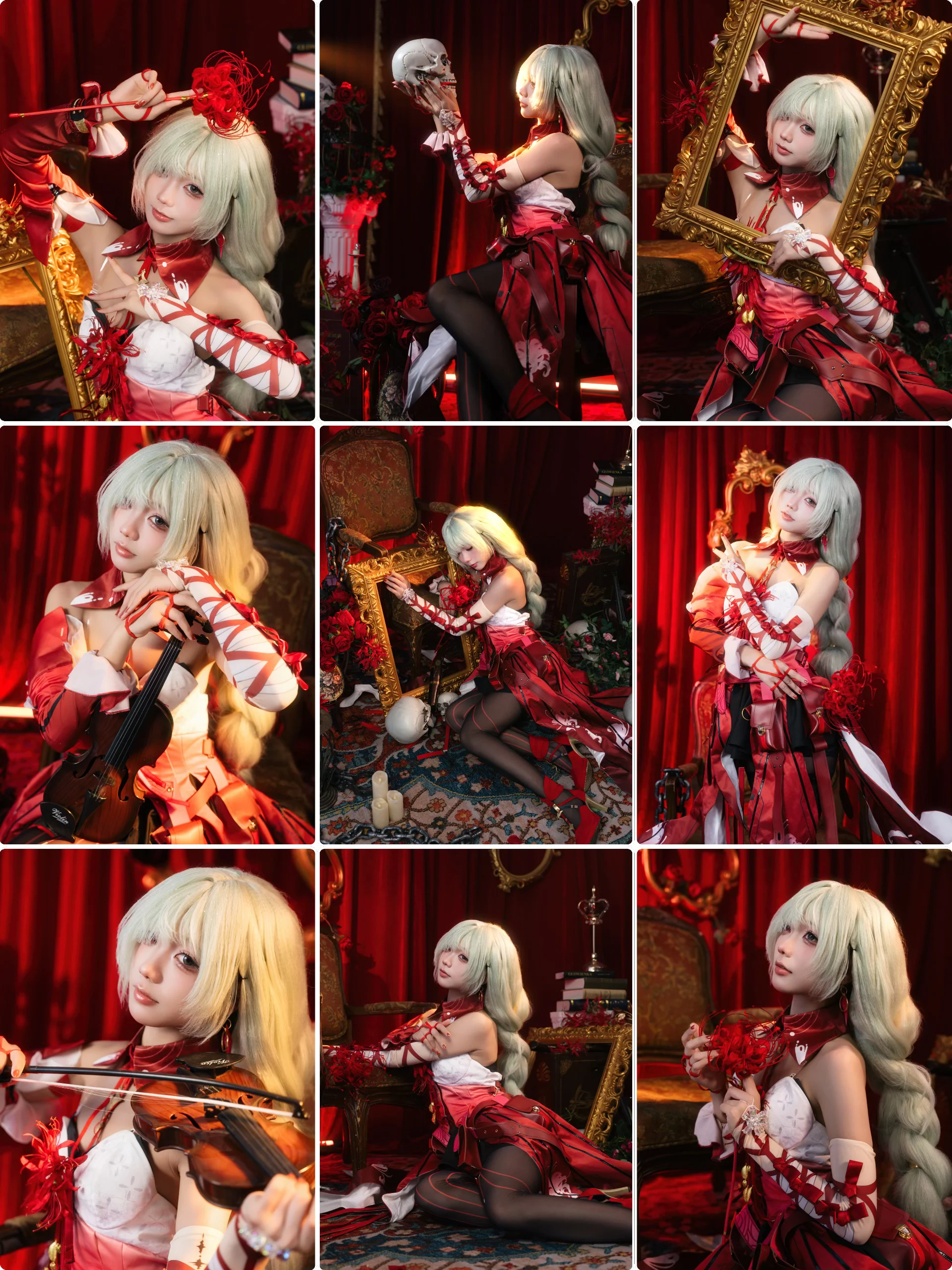 【フローヴァ コスプレ】鳴潮に響く赤と白、無音のフーガ楽章 - 1 枚目