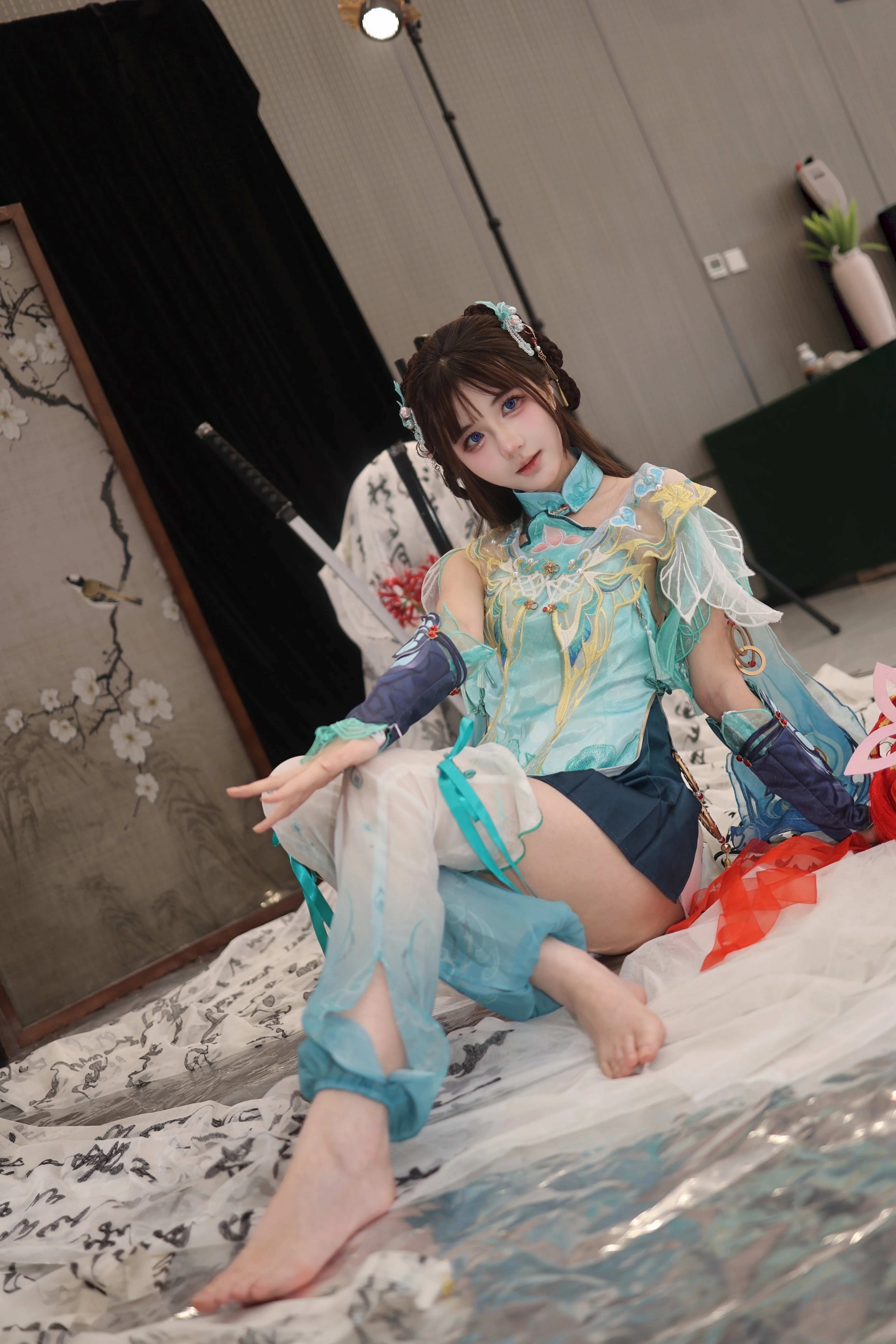 [蓝梦cos] 永劫无间里的蓝梦，看你是否接住了这只绣球 - 第 1 张
