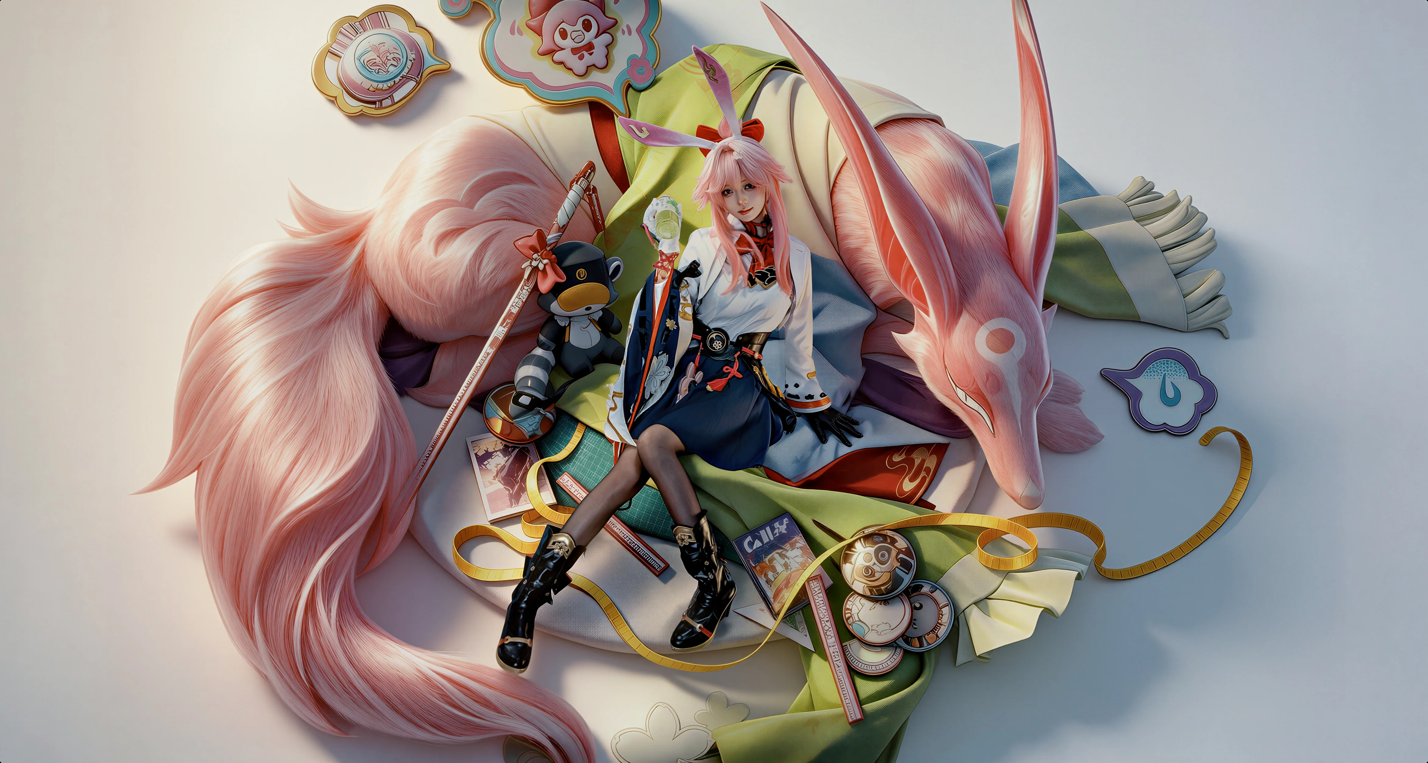 【绯樱cos】星穹铁道里的粉色少女心，这次把道具铺满全场