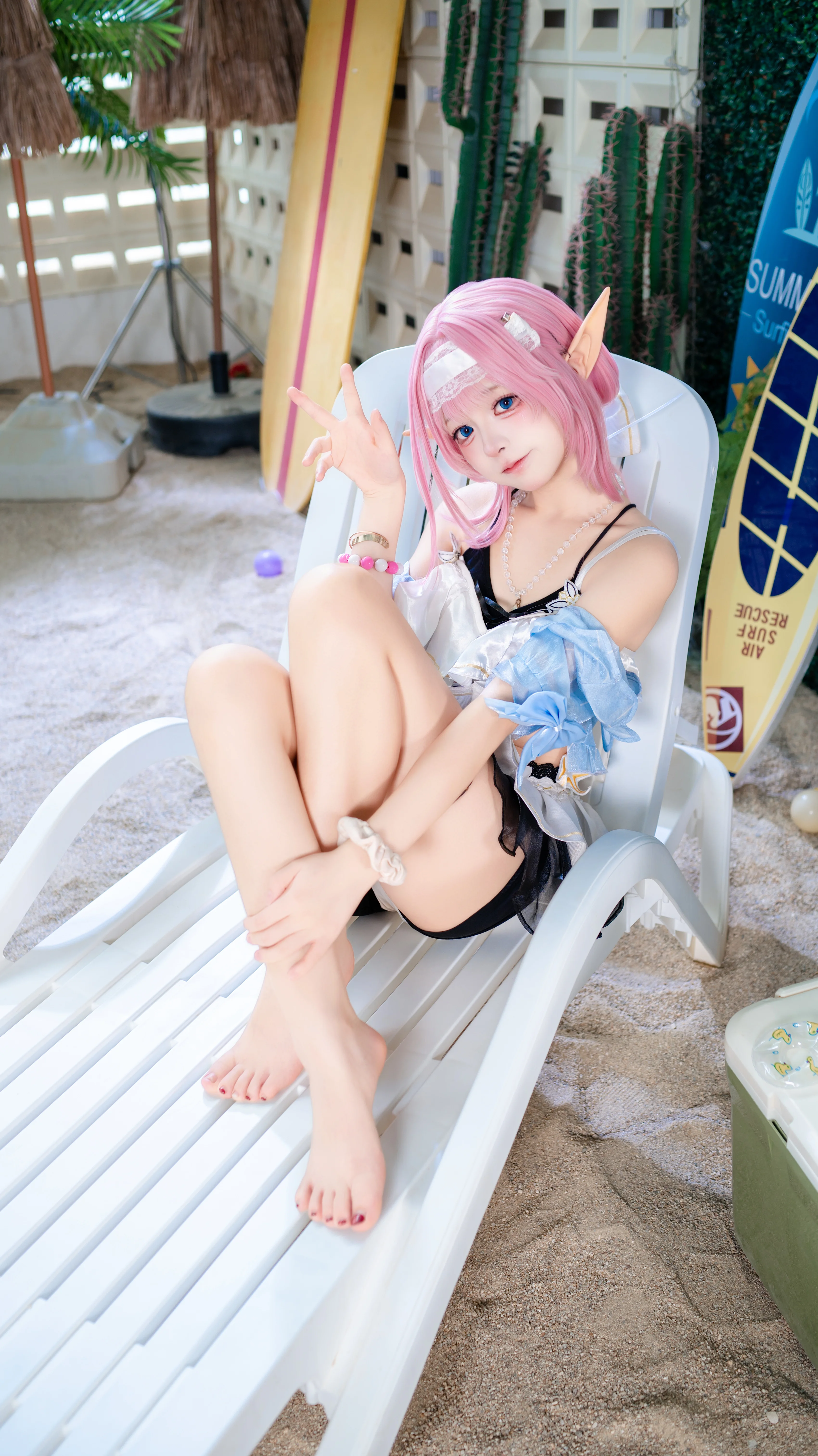 【爱莉希雅cos】夏日泳装清甜出镜 - 第 1 张
