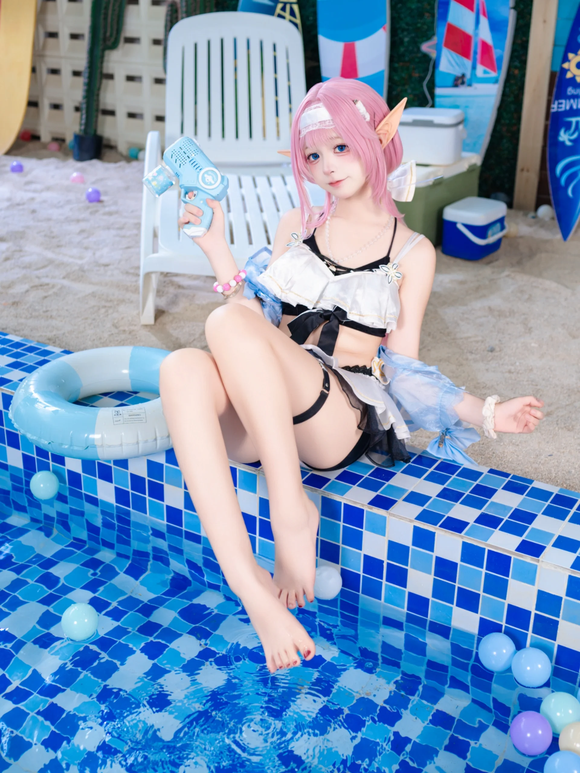 【爱莉希雅cos】夏日泳装清甜出镜 - 第 2 张