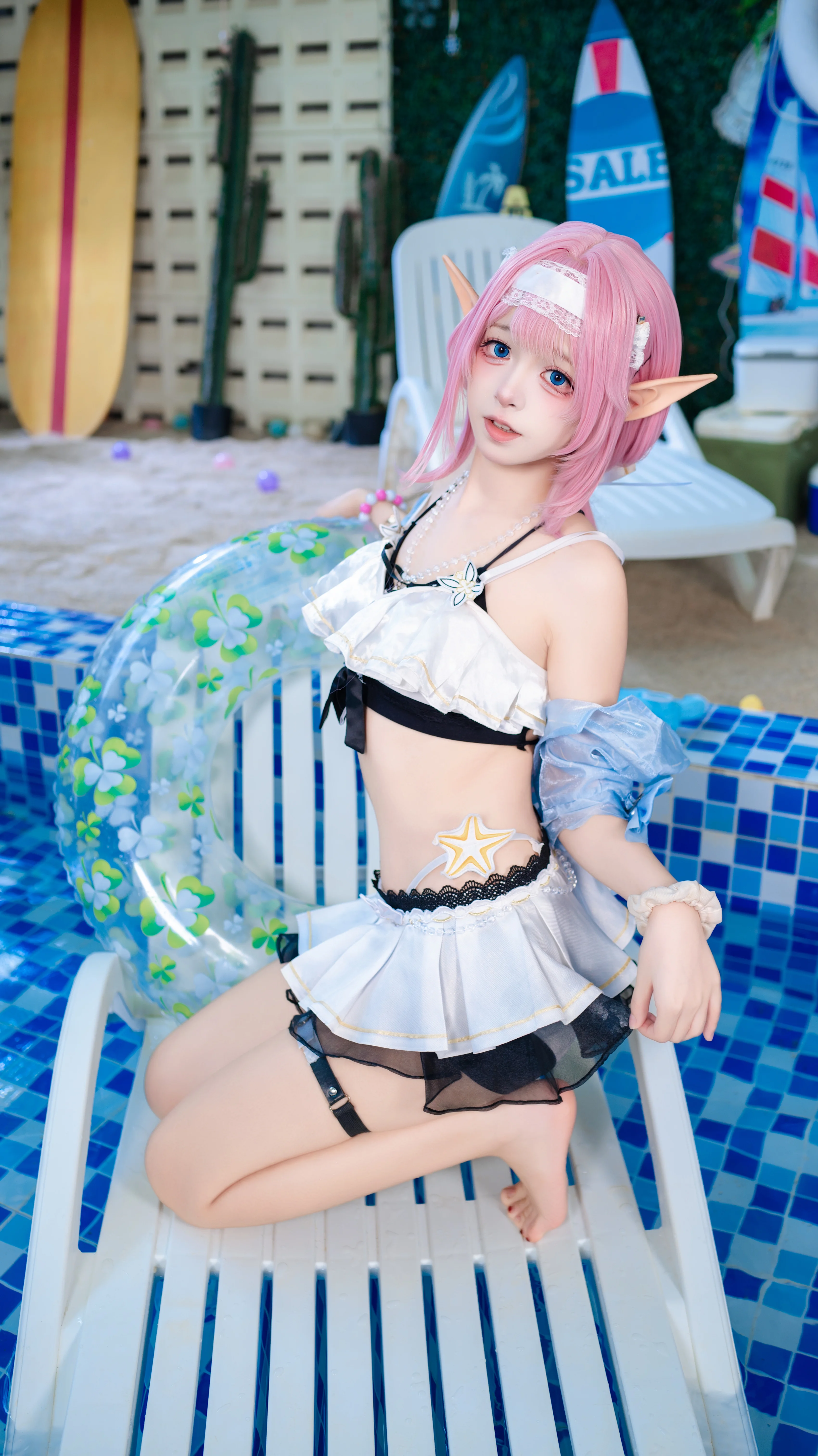 【爱莉希雅cos】夏日泳装清甜出镜 - 第 4 张