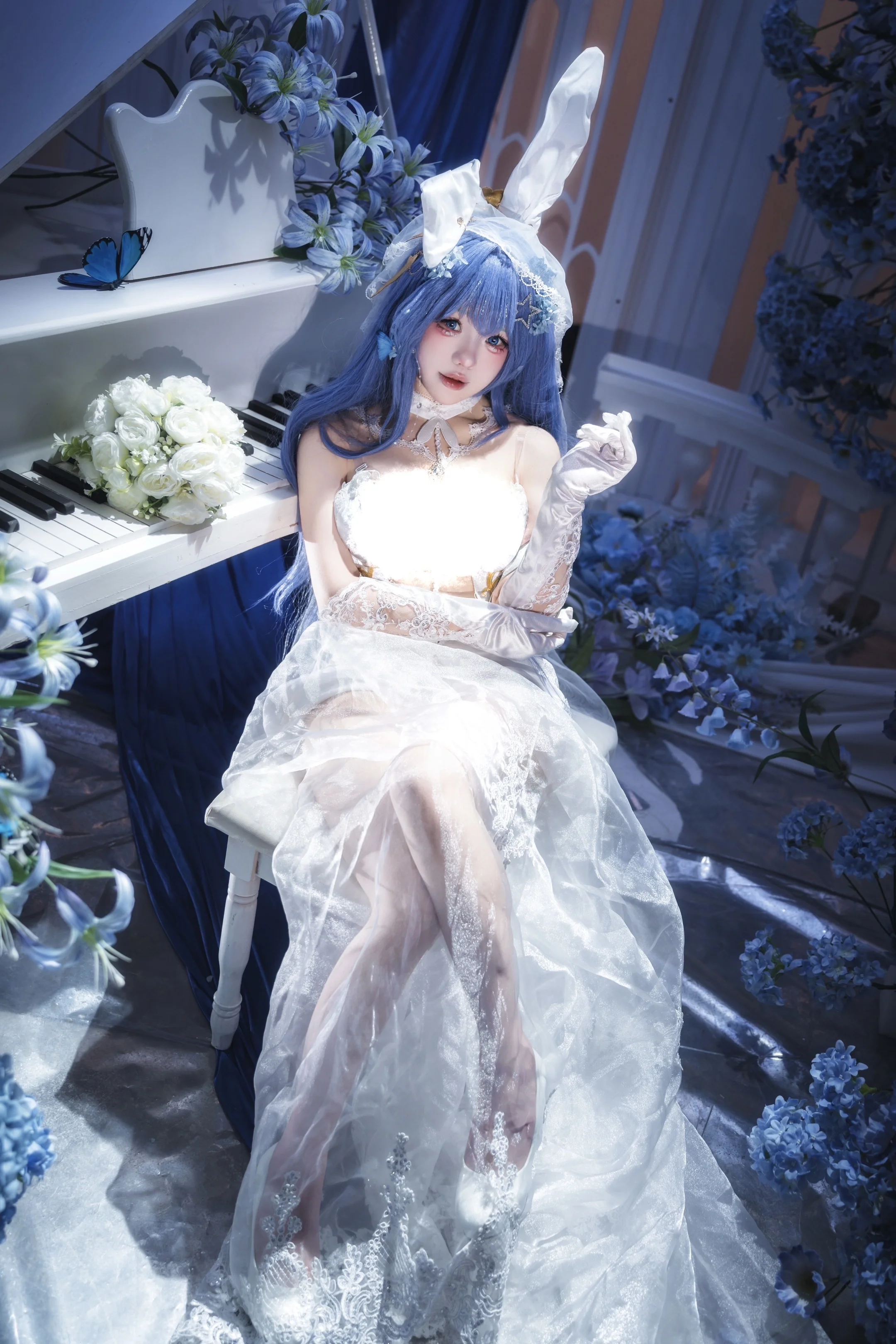 【碧蓝航线花园新泽西cos】梦幻花嫁婚纱的白雪之仪 - 第 2 张