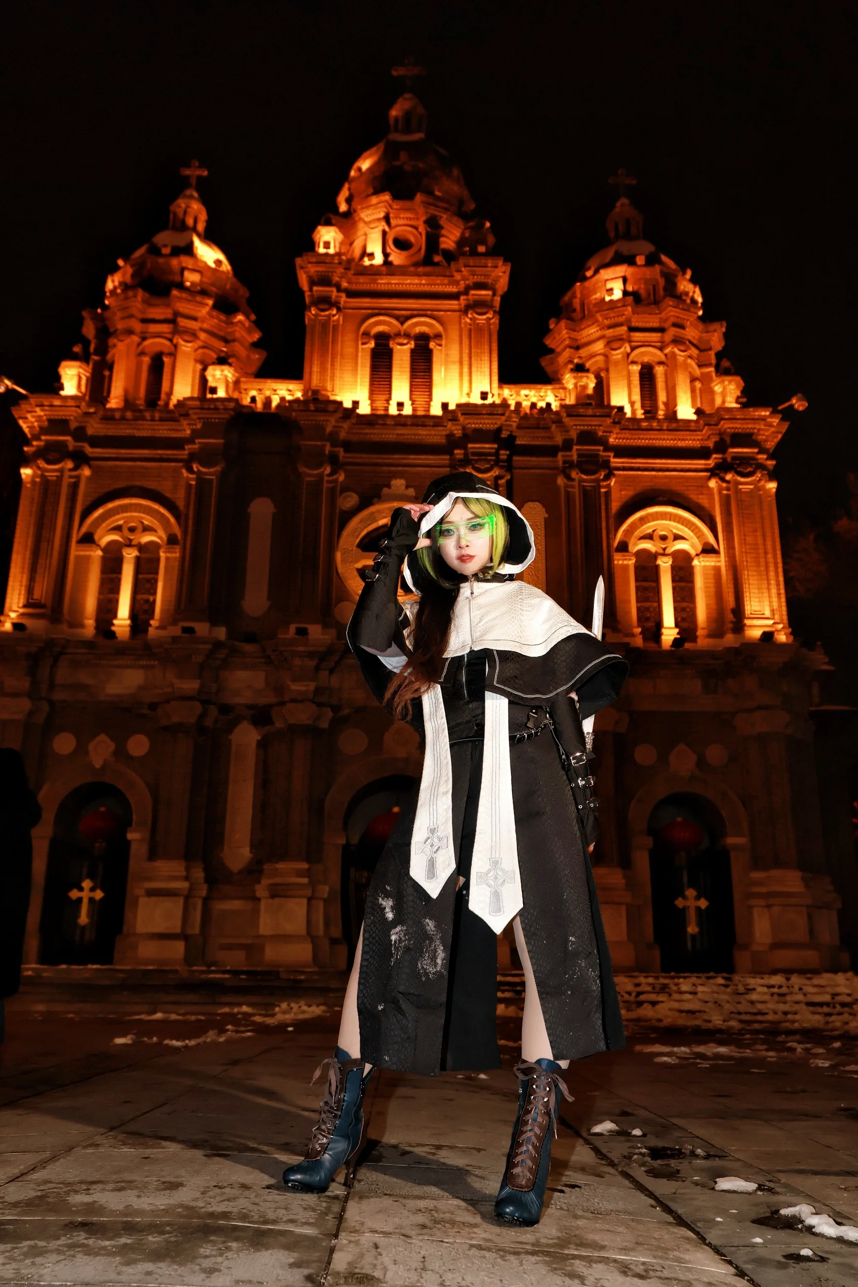 【ゴシック風コスプレ】サイバーアサシン戦闘少女の雪夜の初撮影 - 10 枚目