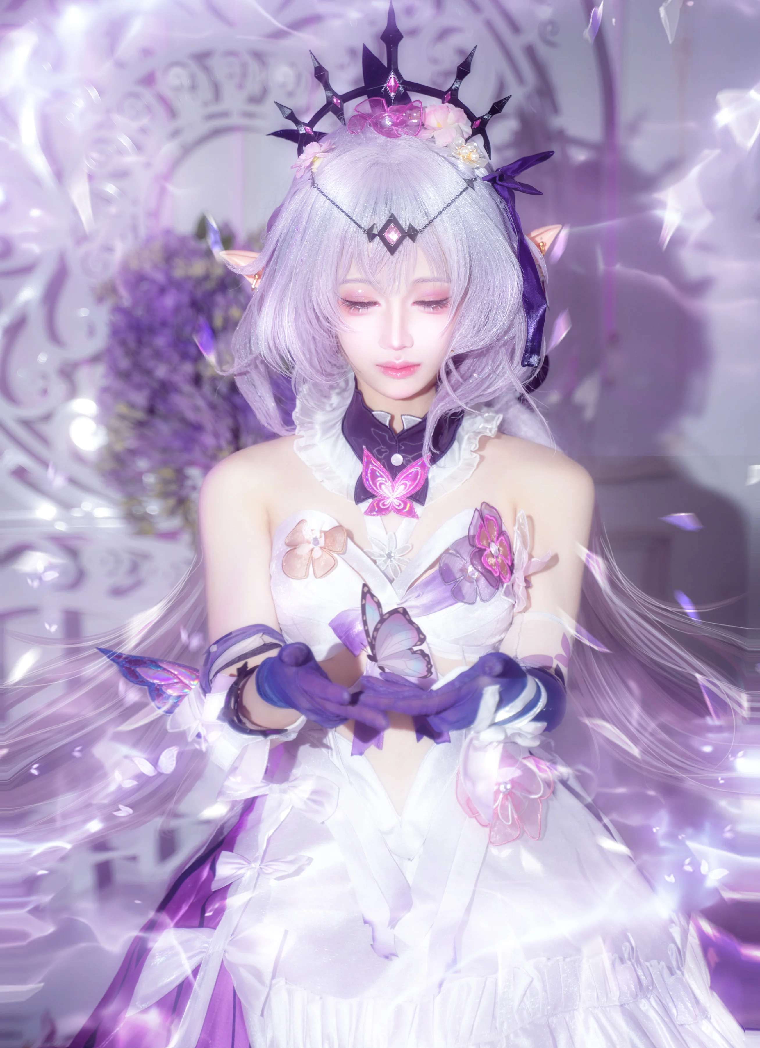 【遐蝶cos】崩坏星穹铁道，在紫白色花海中寻找蝴蝶的温度 - 第 3 张