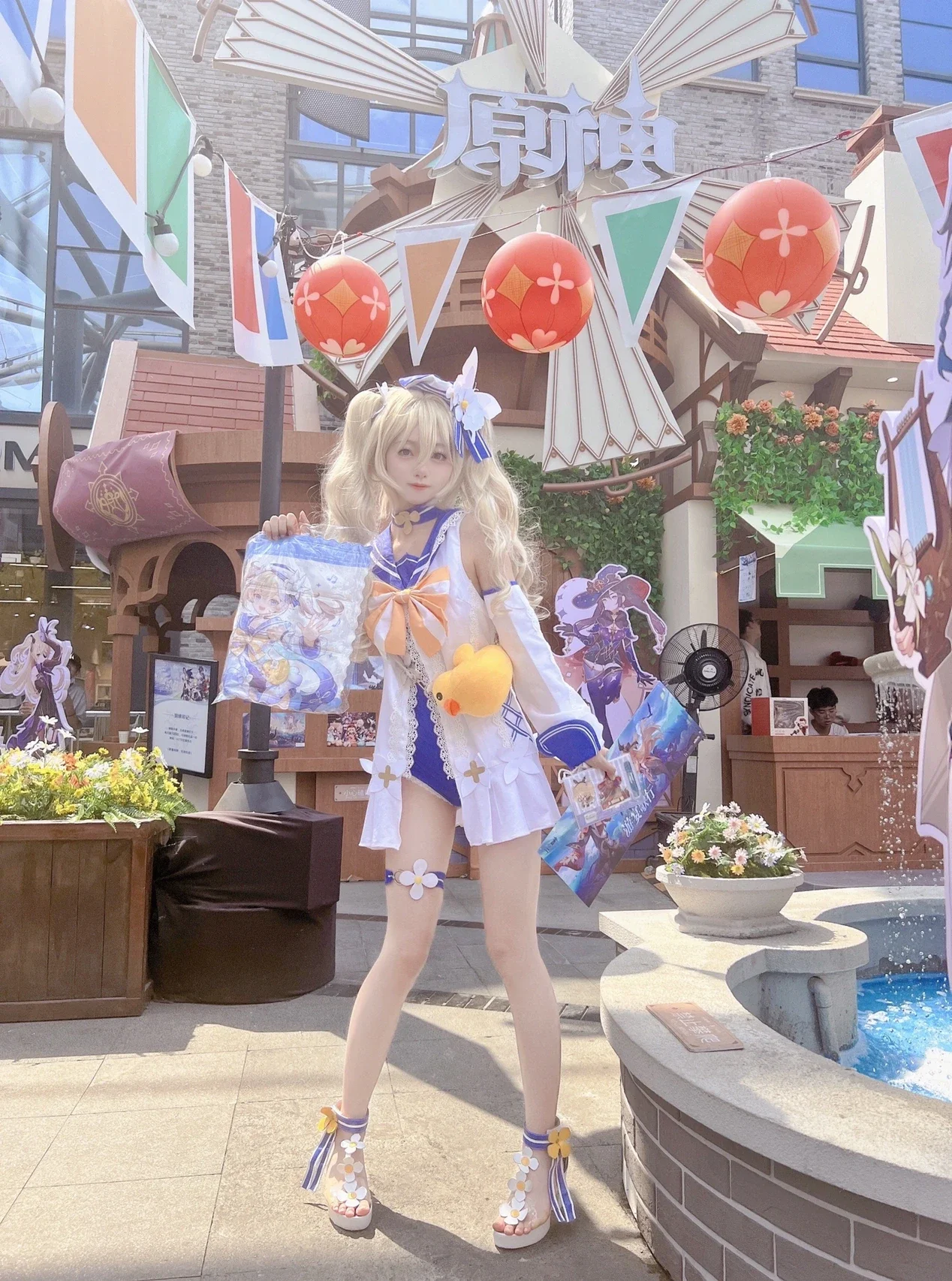 【芭芭拉cos】原神夏日水手服造型线下打卡 - 第 1 张
