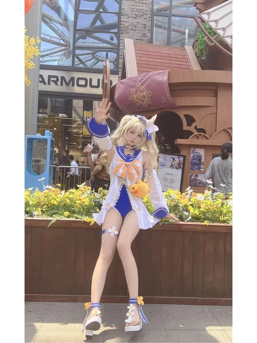 【芭芭拉cos】原神夏日水手服造型线下打卡 - 第 3 张