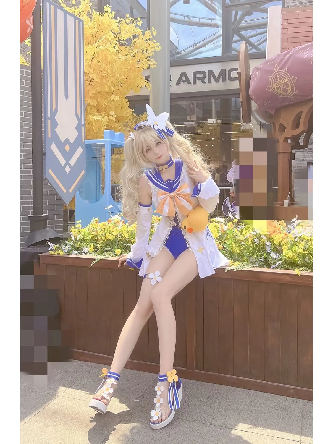 【芭芭拉cos】原神夏日水手服造型线下打卡
