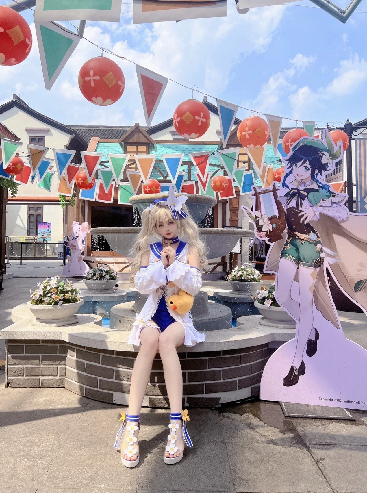 【芭芭拉cos】原神夏日水手服造型线下打卡 - 第 6 张