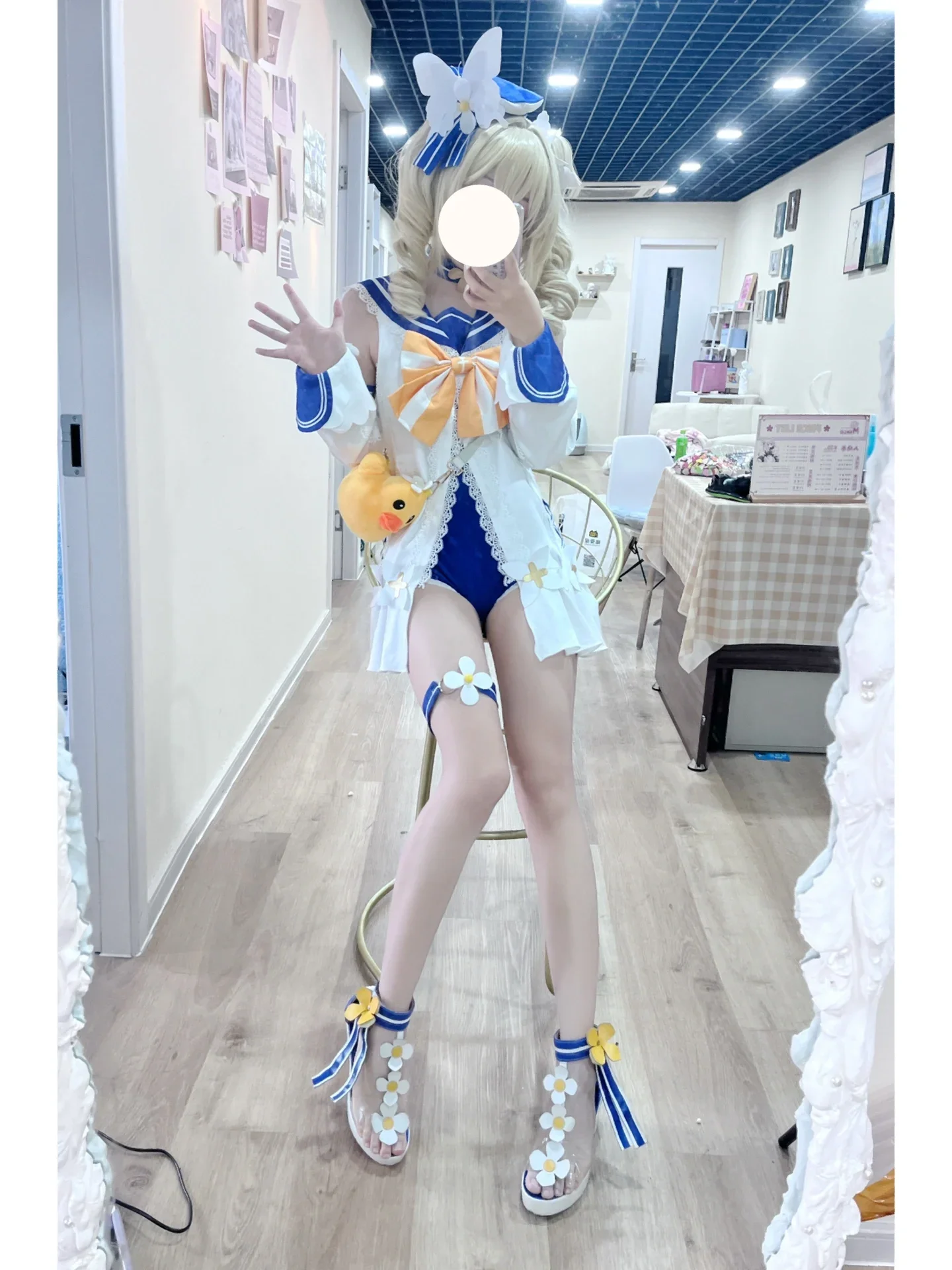 【芭芭拉cos】偶像的夏日冲鸭时刻，元气水手服上身 - 第 3 张