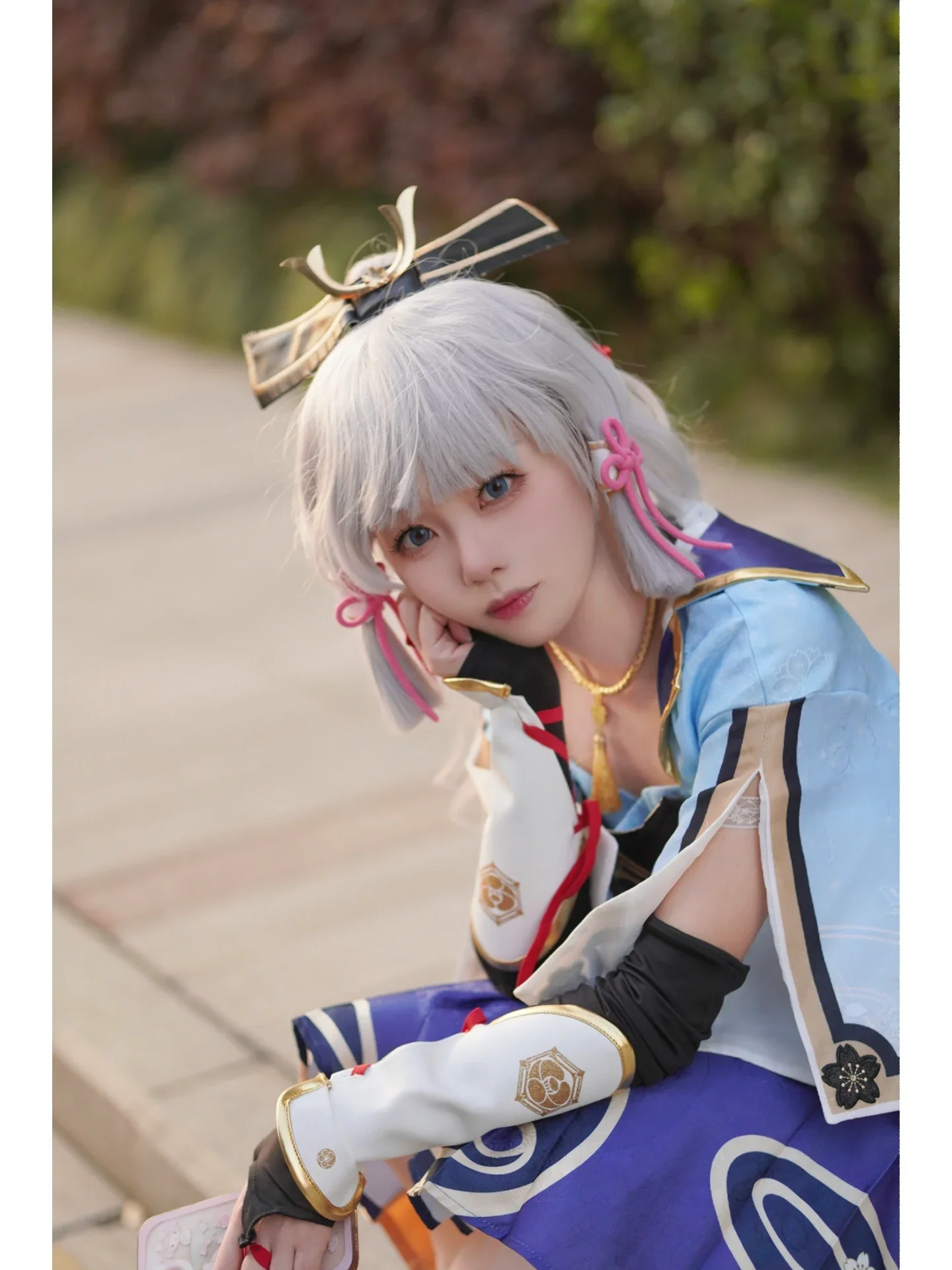 [Kamisato Ayaka Cosplay] Genshin Impact Kamisato Ayaka's Street Milk Tea Time - Image 6