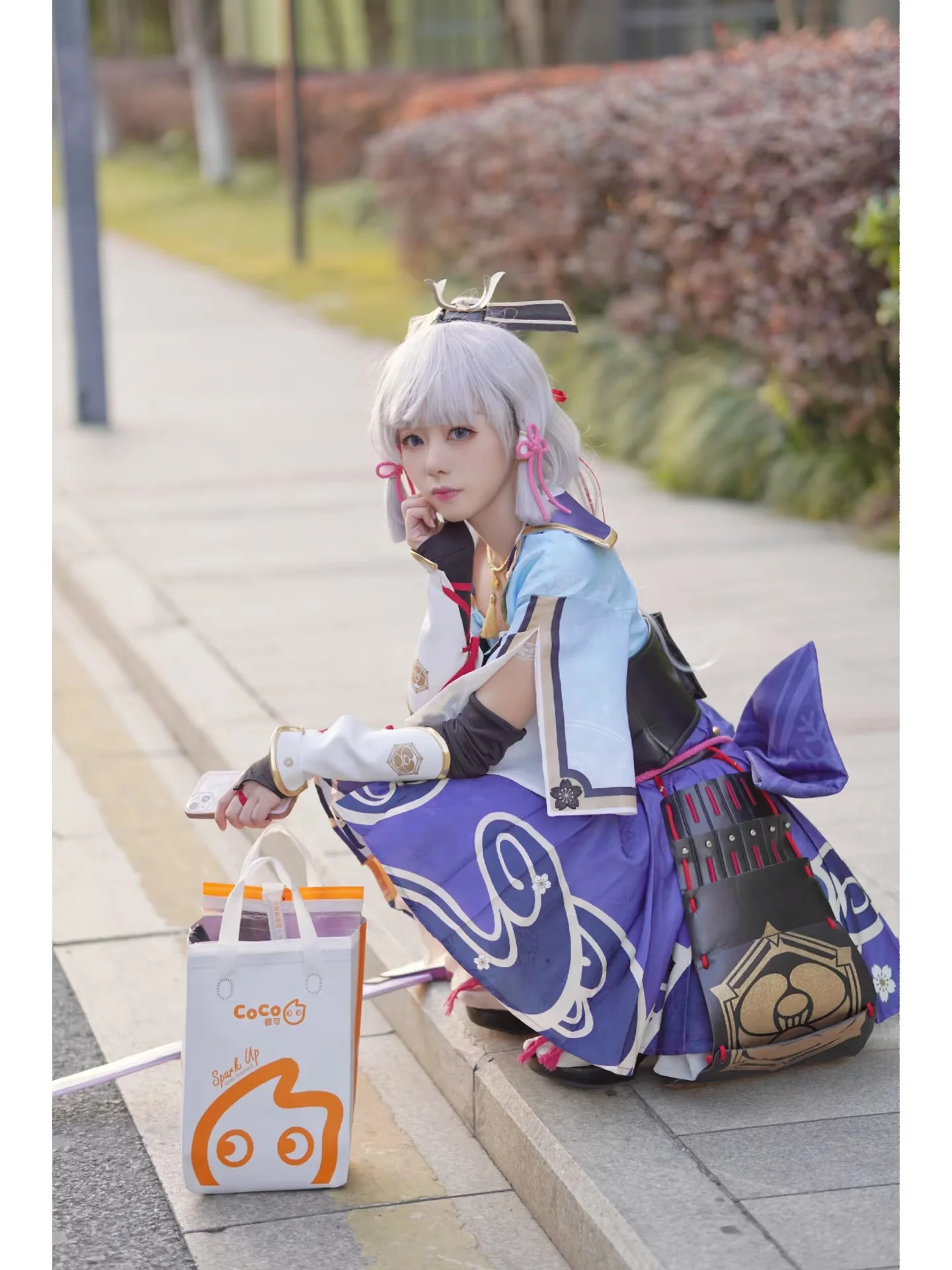 [Kamisato Ayaka Cosplay] Genshin Impact Kamisato Ayaka's Street Milk Tea Time - Image 8