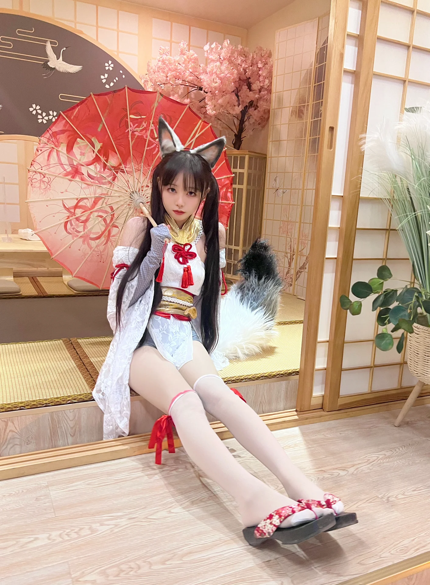 【胡桃コスプレ】『NARAKA: BLADEPOINT』和風少女のスタジオ撮影日常 - 2 枚目