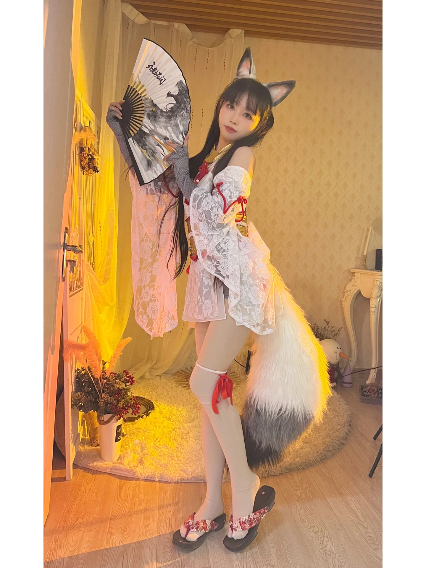 【胡桃コスプレ】『NARAKA: BLADEPOINT』和風少女のスタジオ撮影日常 - 4 枚目