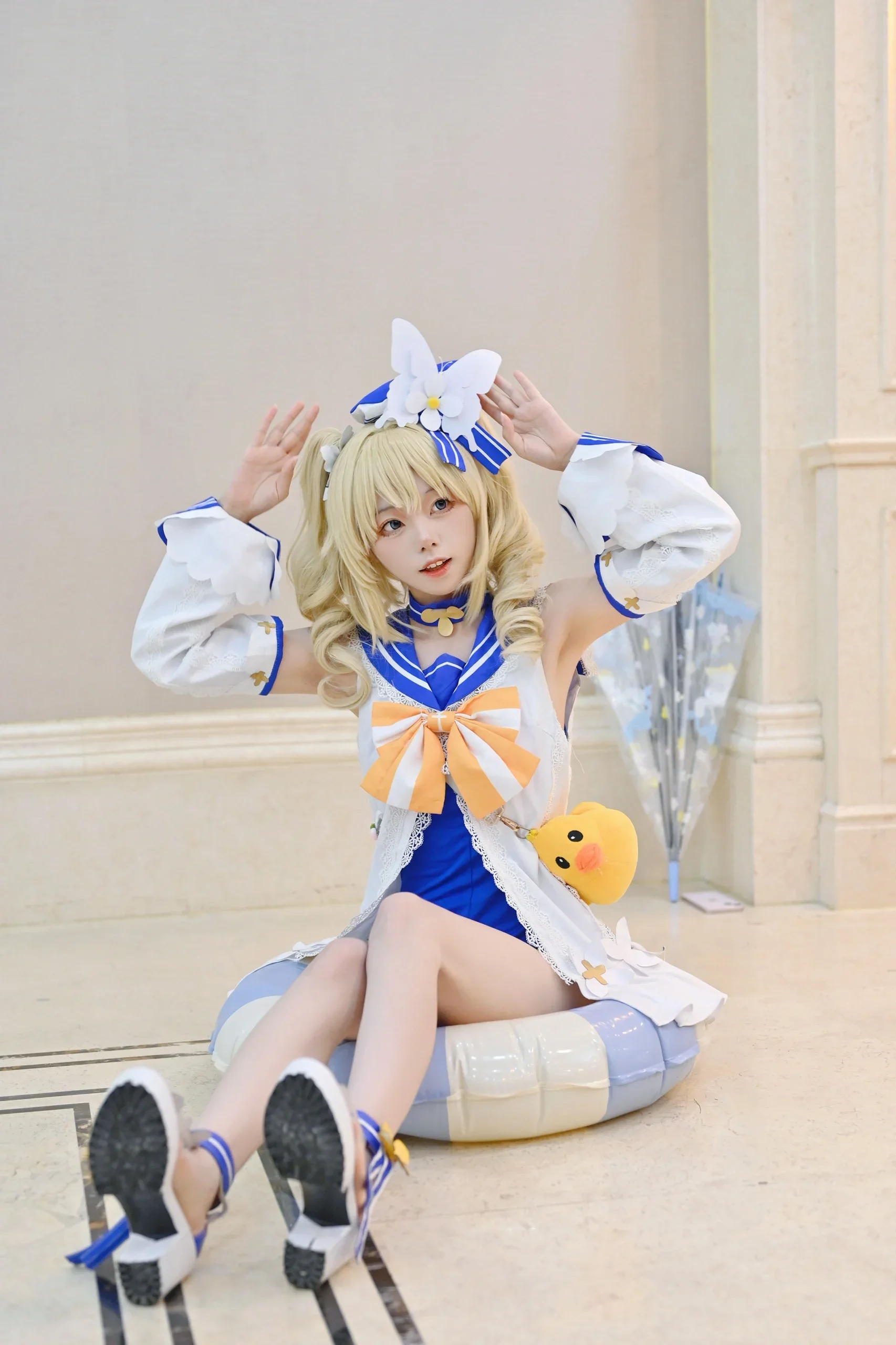 【芭芭拉cos】原神芭芭拉的夏日水手风，清凉出片 - 第 10 张