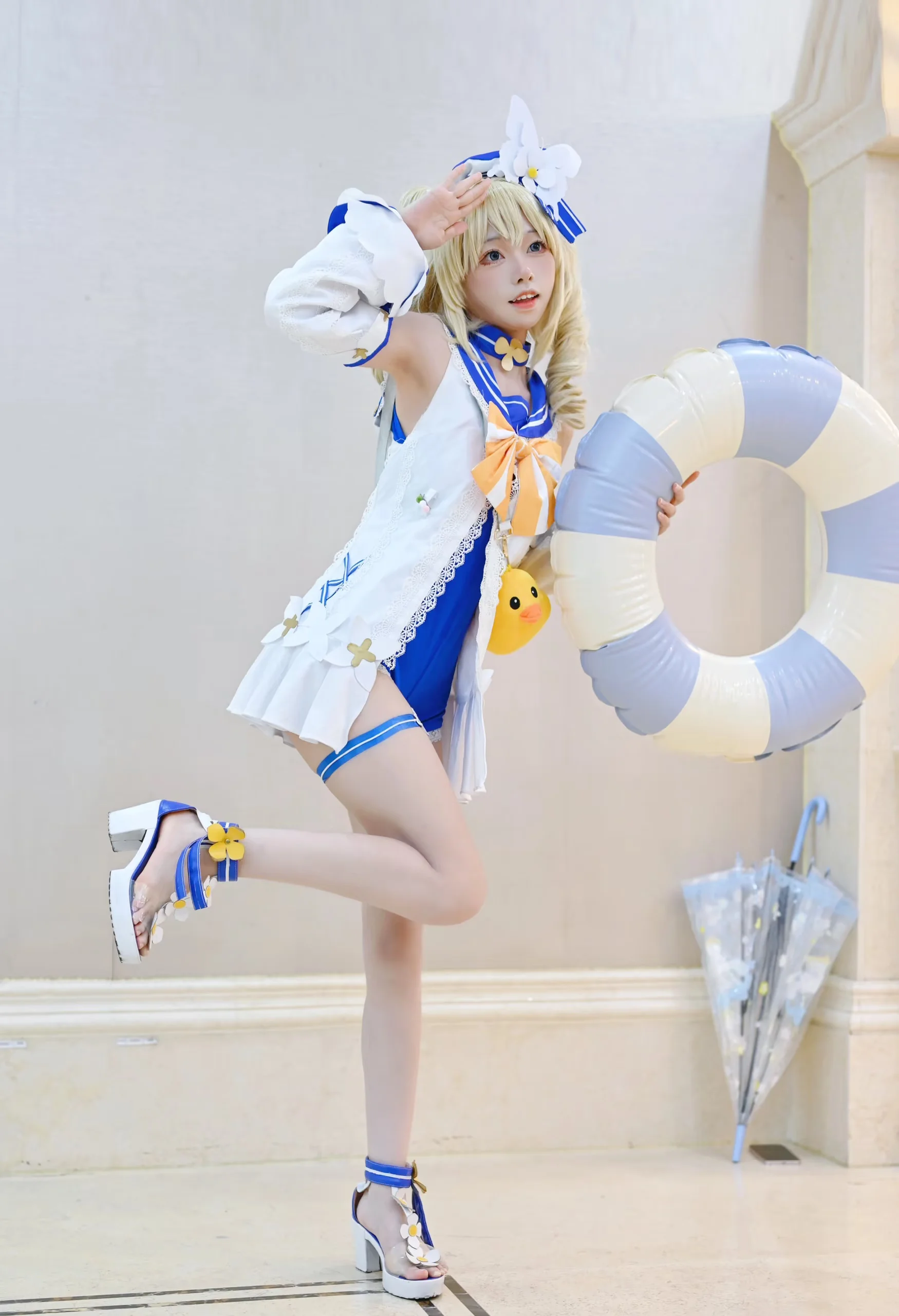 【芭芭拉cos】原神芭芭拉的夏日水手风，清凉出片 - 第 4 张