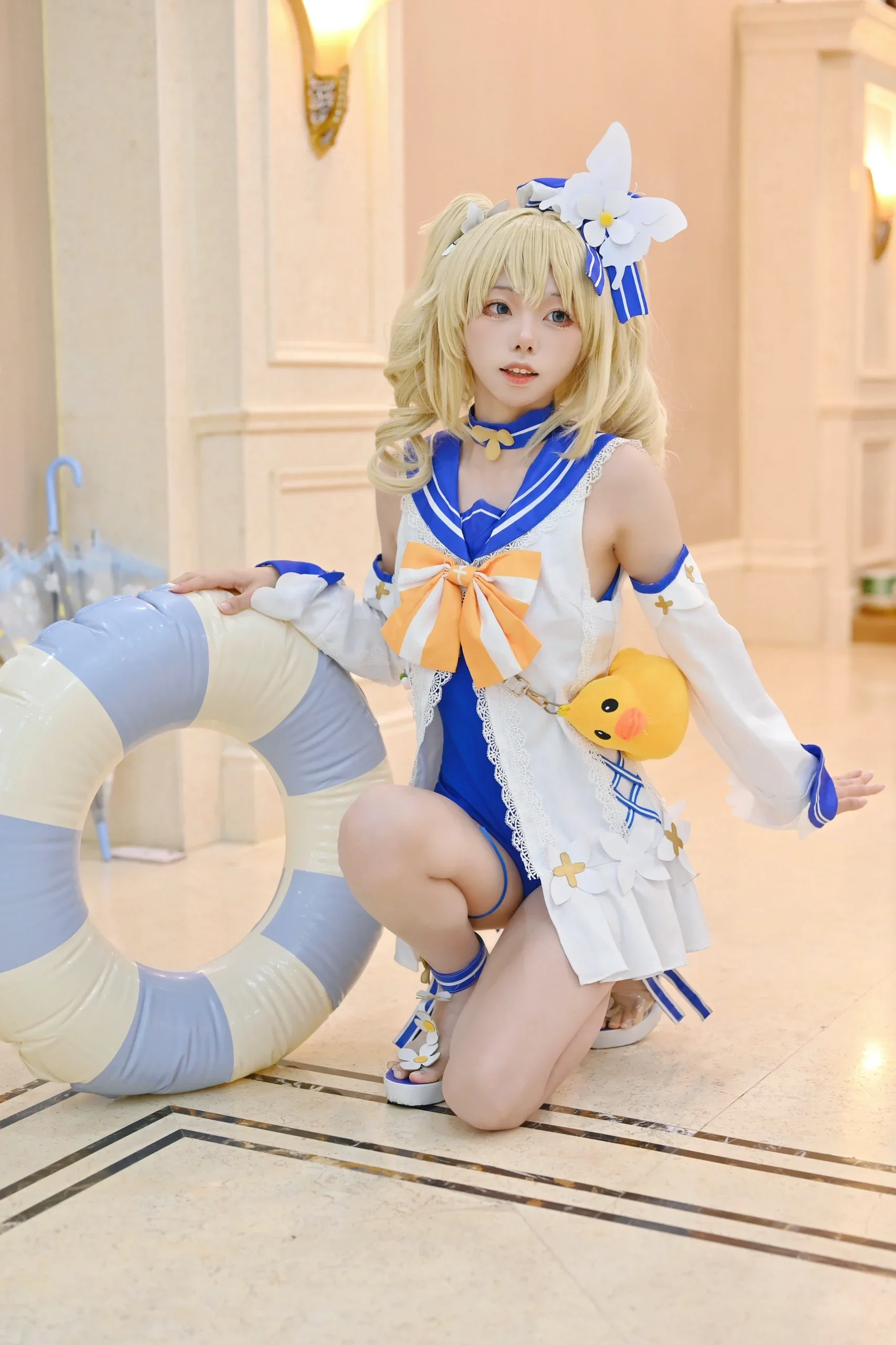【芭芭拉cos】原神芭芭拉的夏日水手风，清凉出片 - 第 5 张