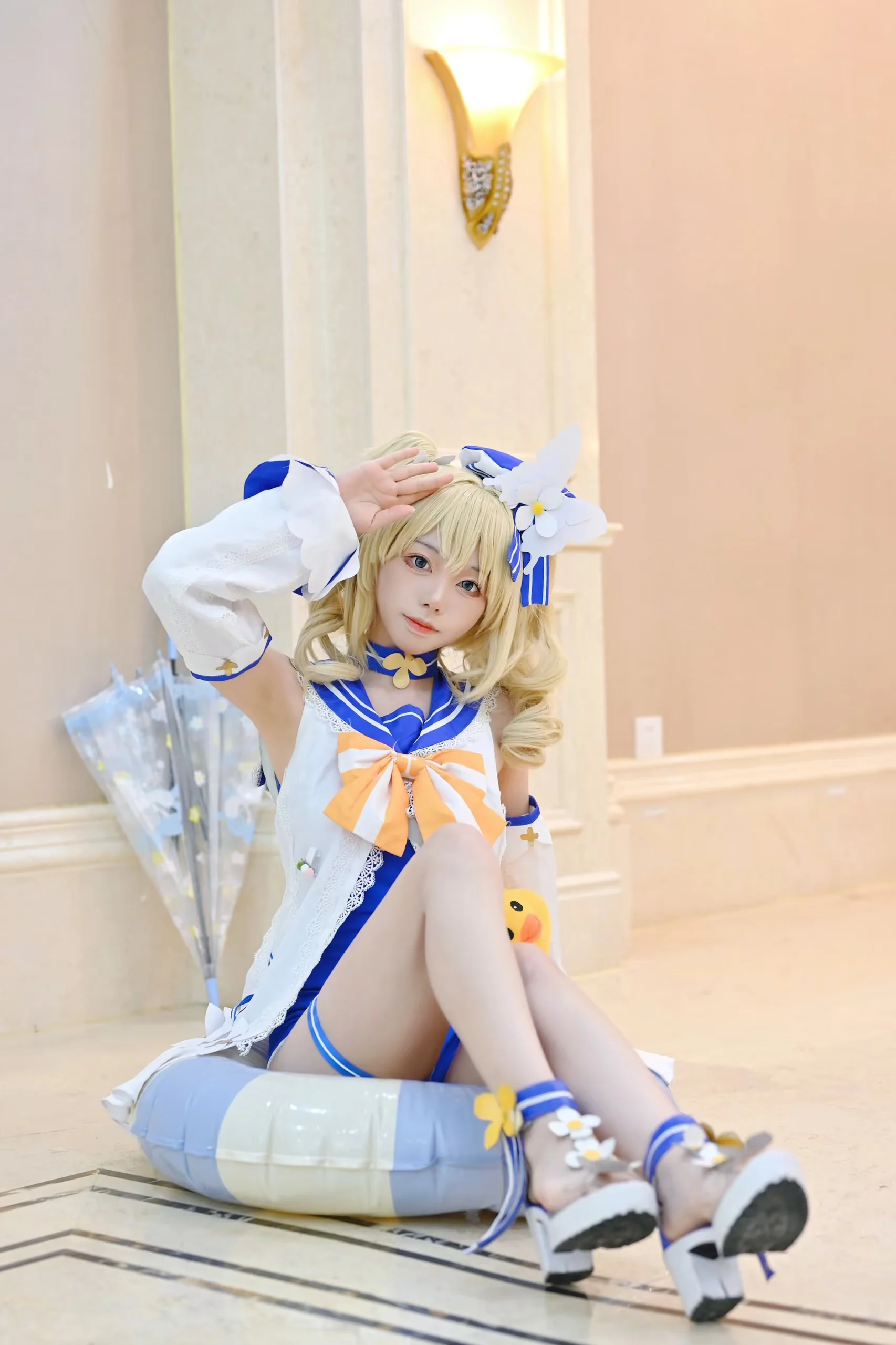 【芭芭拉cos】原神芭芭拉的夏日水手风，清凉出片 - 第 8 张