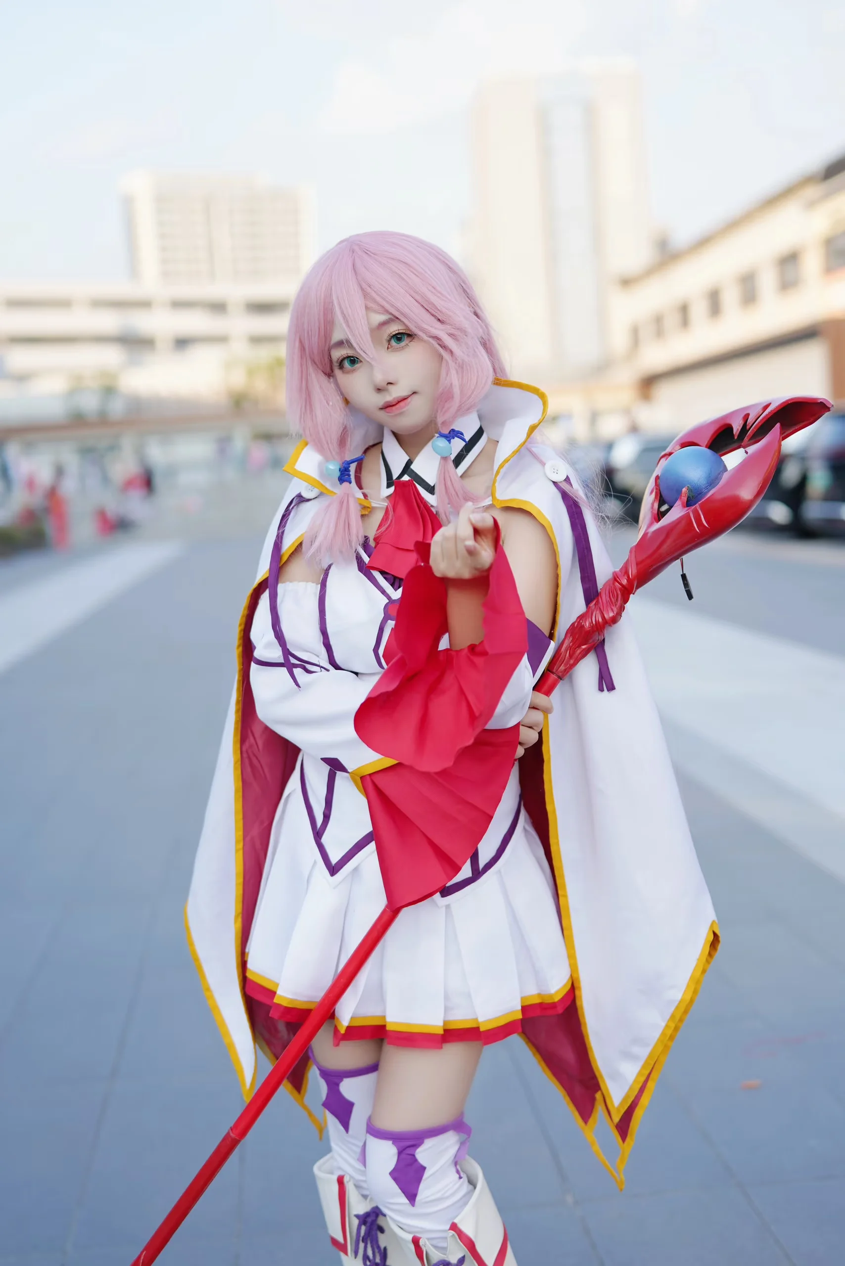 [Freia Cosplay] Redo of Healer: Stillness and Motion of the Magic Staff and White Battle Outfit - Image 4
