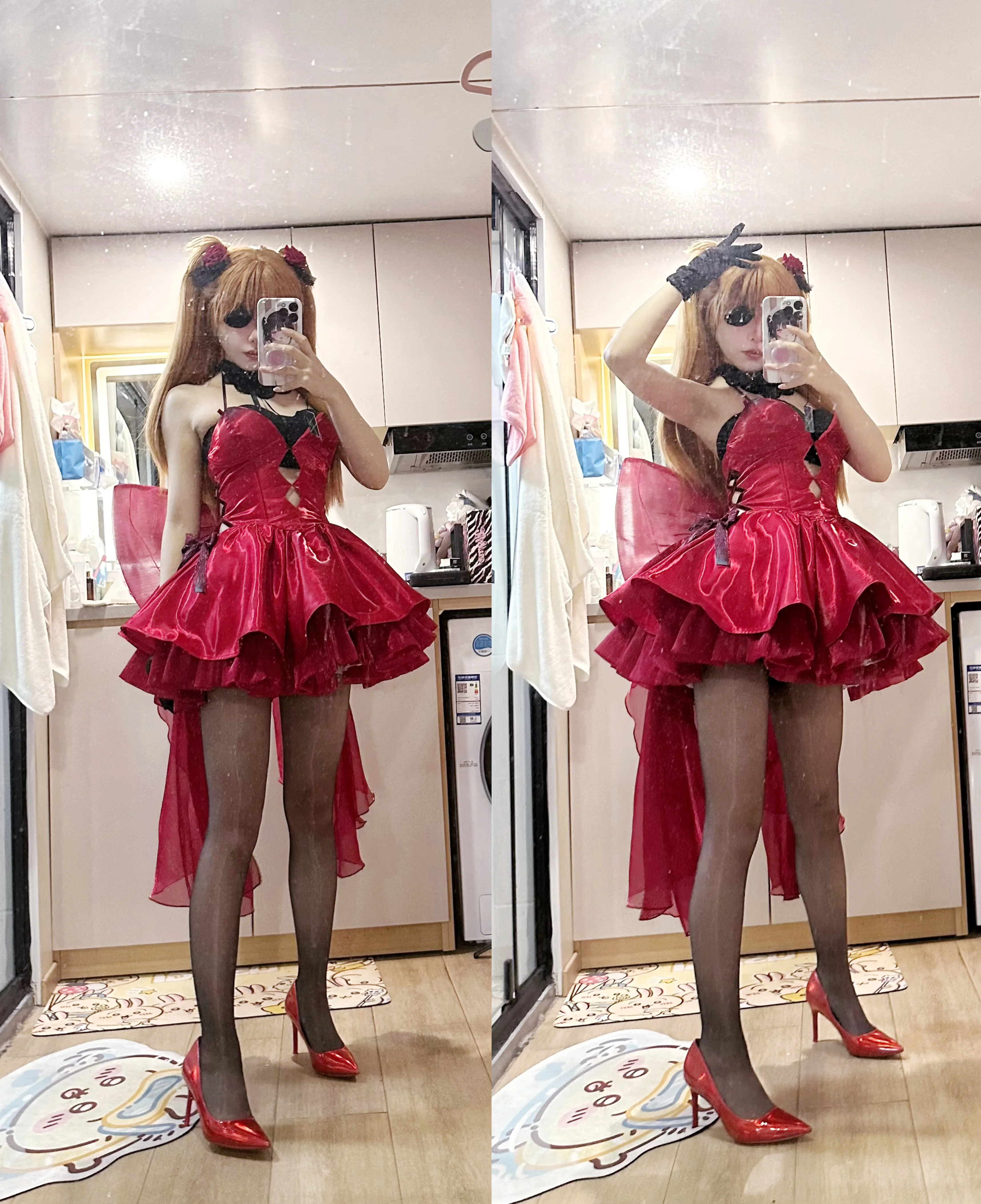 【明日香cos】新世紀福音戰士的紅色禮服，版型真的很正 - 第 1 張