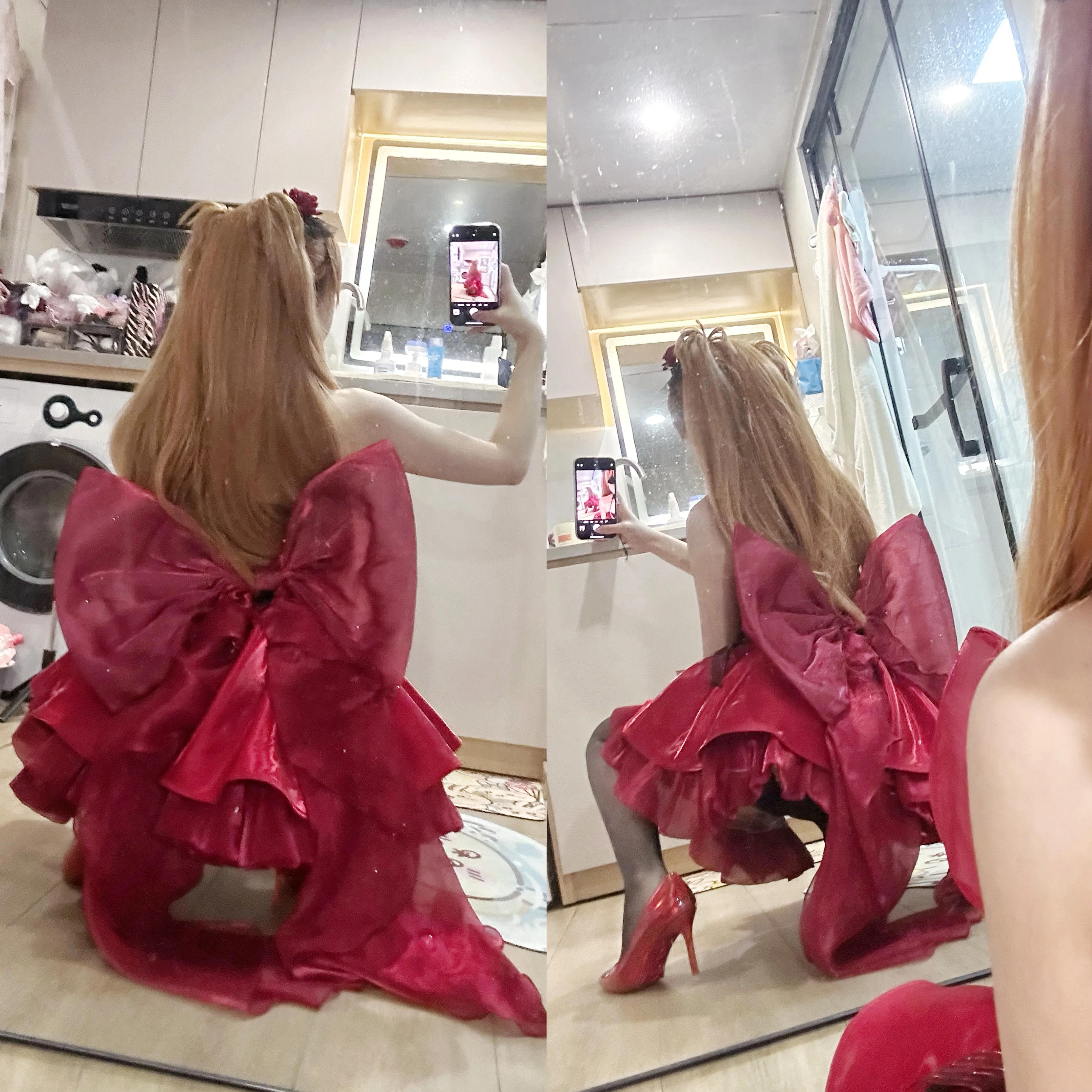 【明日香cos】新世紀福音戰士的紅色禮服，版型真的很正 - 第 2 張