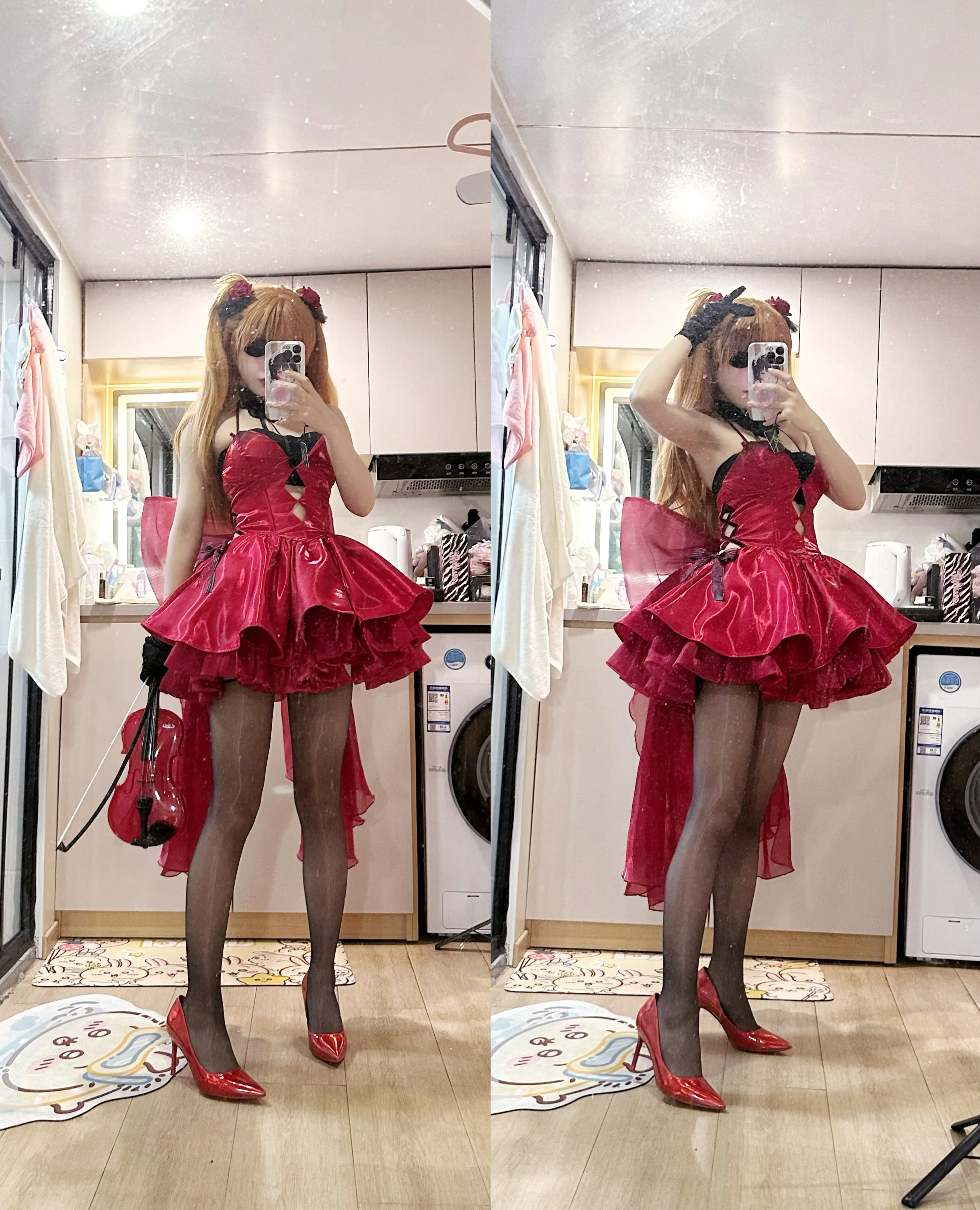 【明日香cos】新世紀福音戰士的紅色禮服，版型真的很正 - 第 4 張