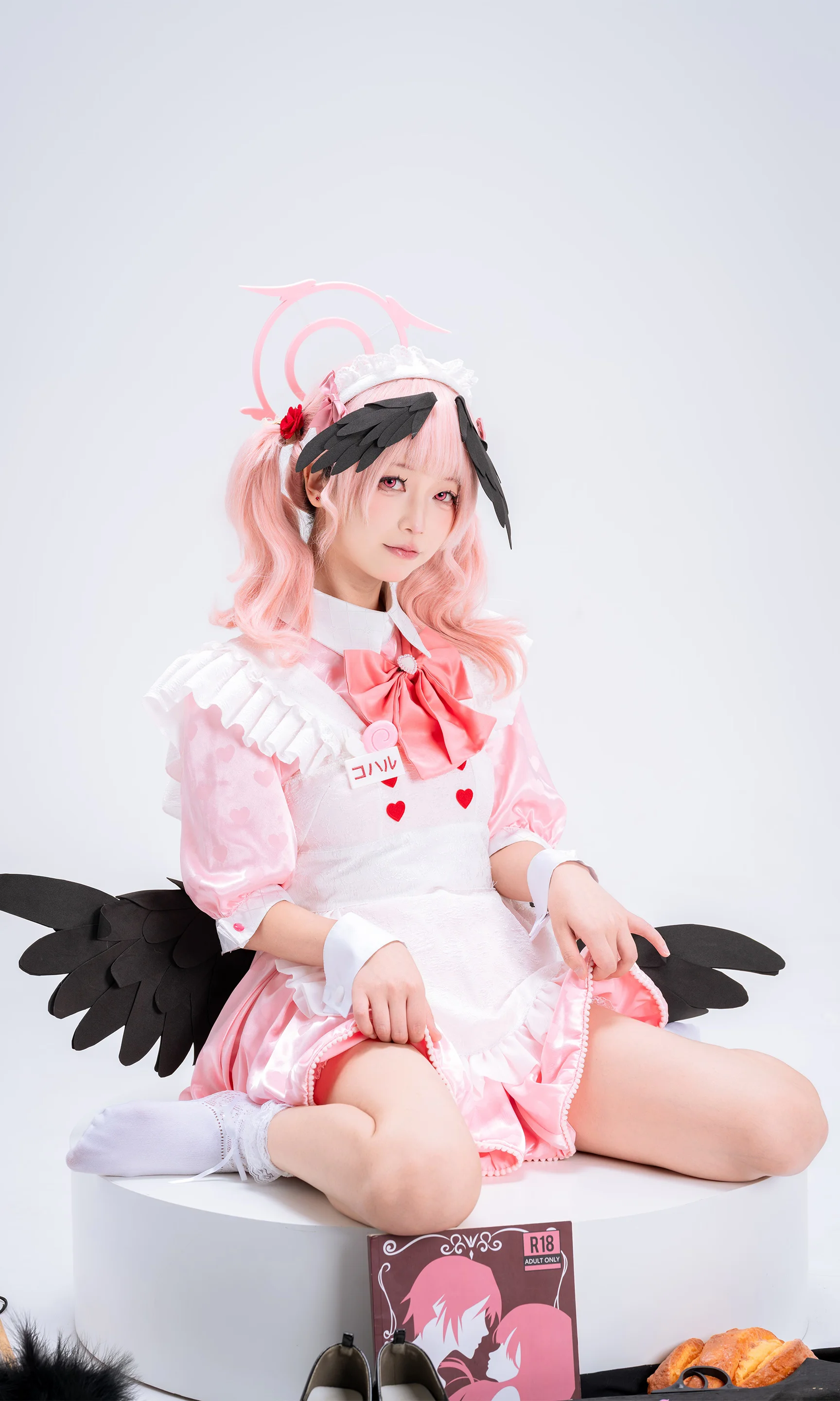 【下江小春cos】粉红恶魔小天使的女仆装拍摄记录 - 第 3 张
